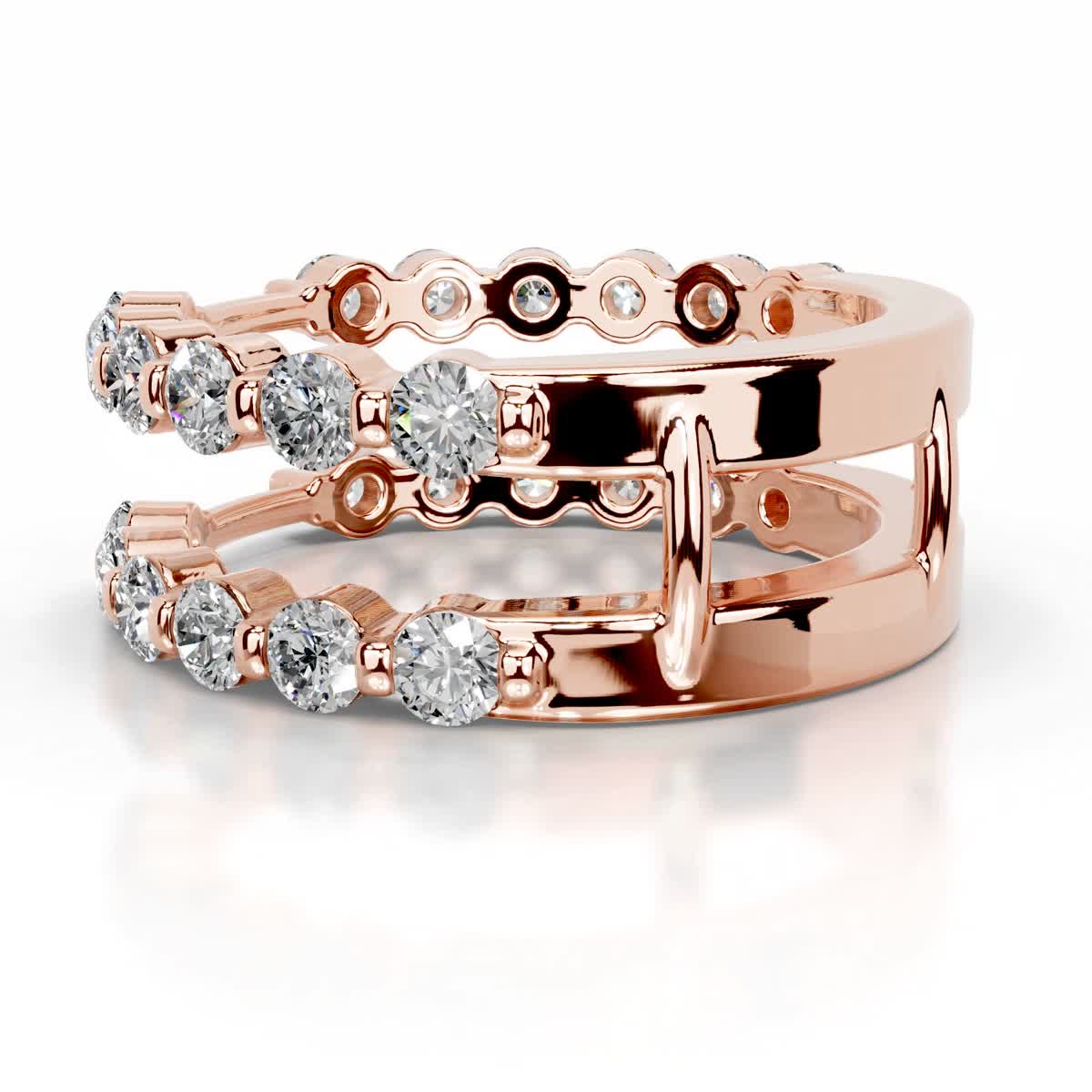 Ashley Diamond Wedding Ring (1.25 Carat) -14K Rose Gold、mySite、hinf8tx79