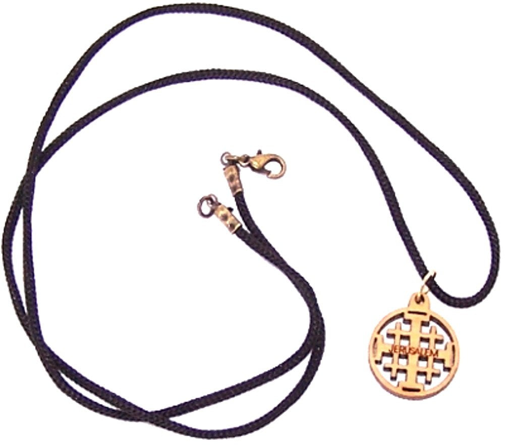  Jerusalem Cross - olive wood necklace, necklace is 60cm long - 23.5 inches )、mySite、elrpsem3k