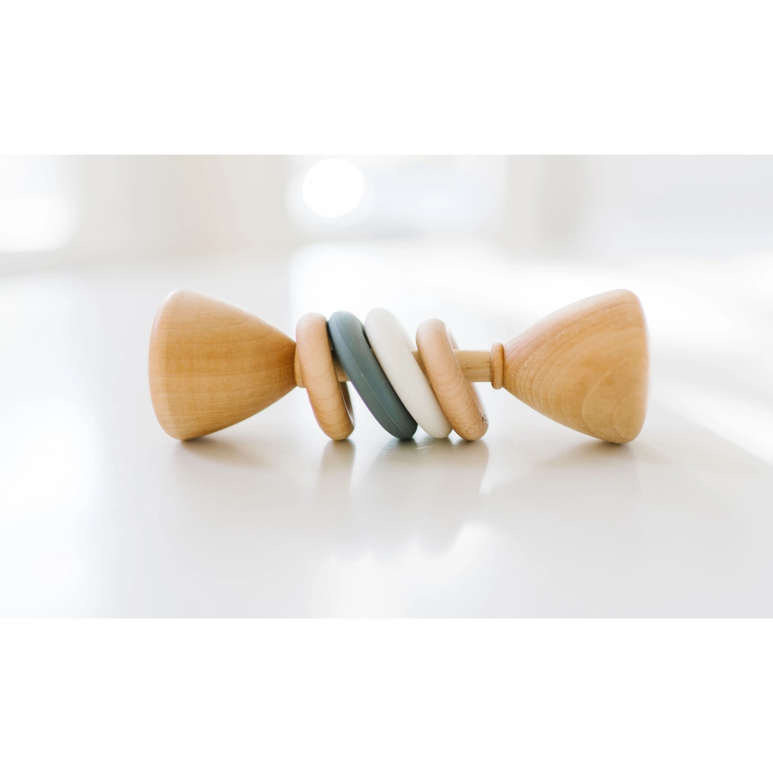 Color Block Classic Rattle - White/Gray、mySite、g9winljtr