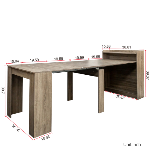 Multifunctional extendable console table、、casual