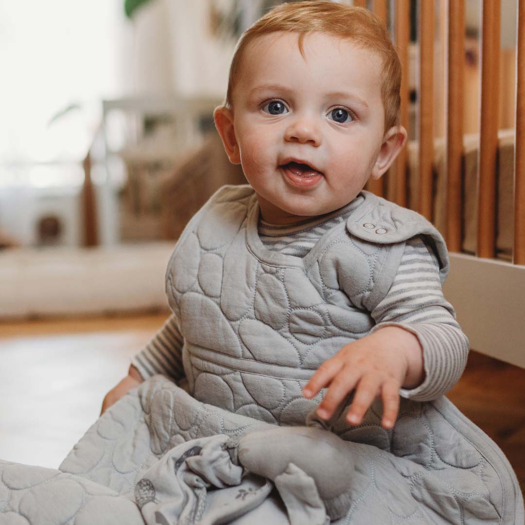  Merino Kids Go Go Sleeping Bag - Winter Weight - Quilted Riverstone - Light Grey、mySite、merchandisen