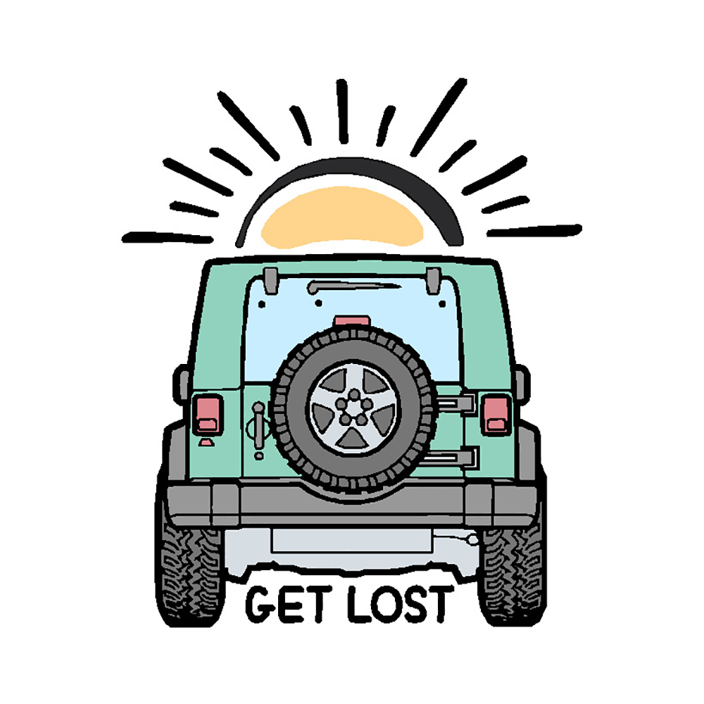  Get Lost Jeep Vinyl Sticker Decal、mySite、ghnorth