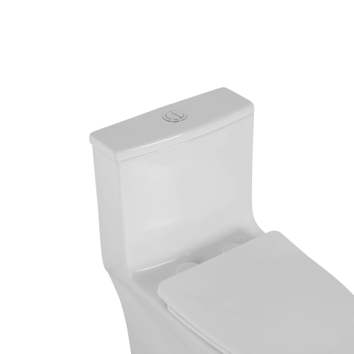 1.1/1.6 GPF Elongated Comfort Height Floor Mounted One-Piece Toilet, CUPC Certified, WaterSense Cetified, Ceramic, White Color, Soft Close Seat、、xpatfood