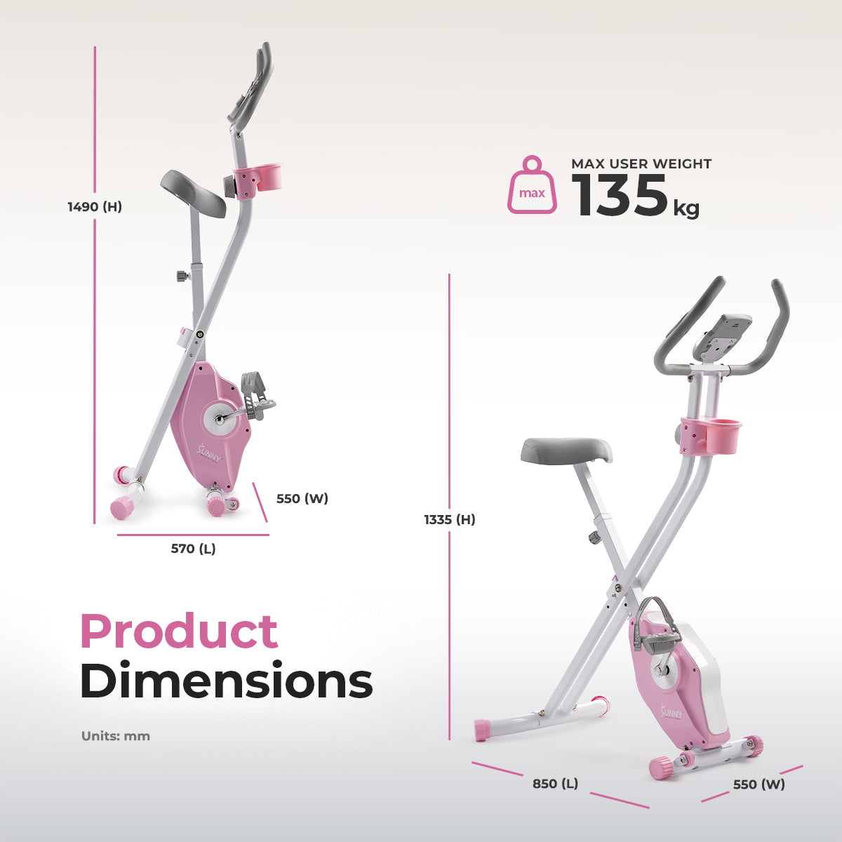 Pink Foldable Magnetic Exercise X-Bike、mySite、ghnorth