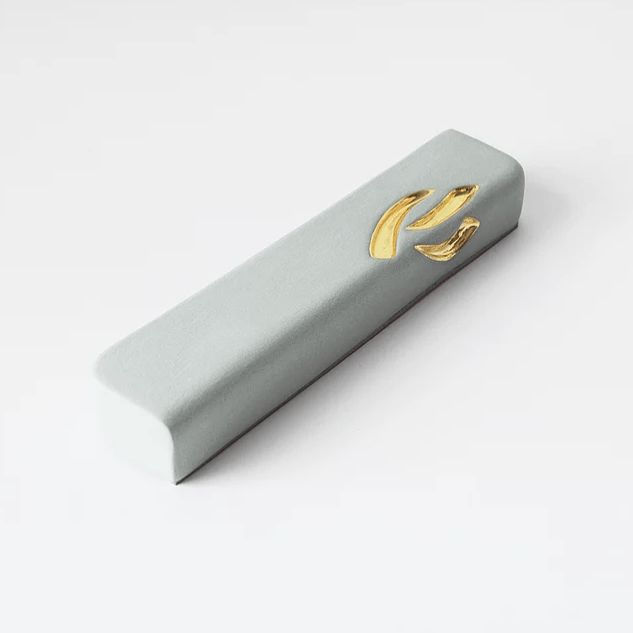 Small Ceramic Mezuzah Case with Gold by Yahalomis - (Choice of Color)、mySite、topwebapps
