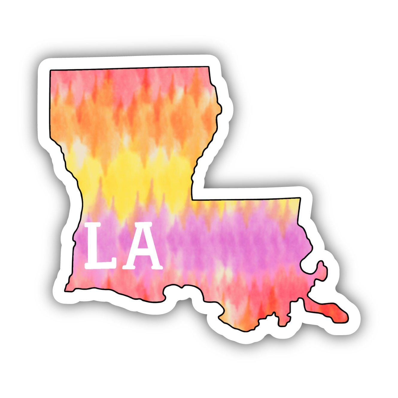  Louisiana Tie Dye Stripes Sticker、mySite、elrpsem3k