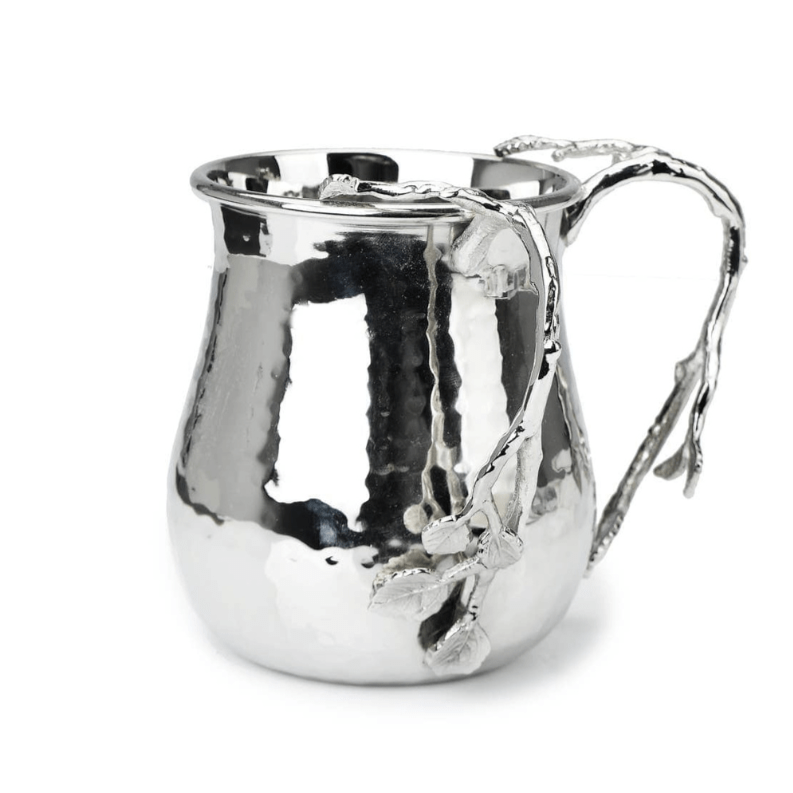 Wash Cup with Leaf Design - Silver、mySite、topwebapps