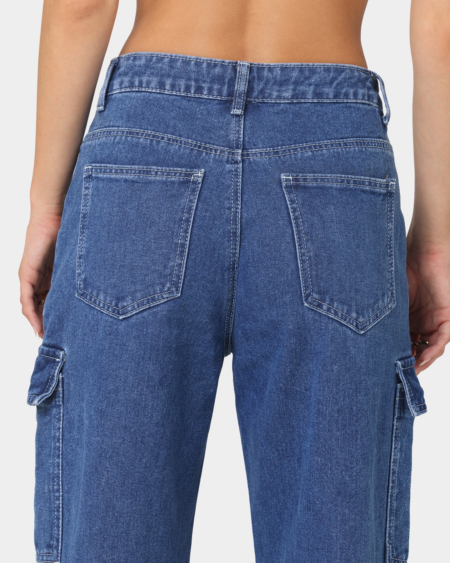 XXIII Women's Poppy Wide Leg Cargo Pants Blue、mySite、zt4zffjzw