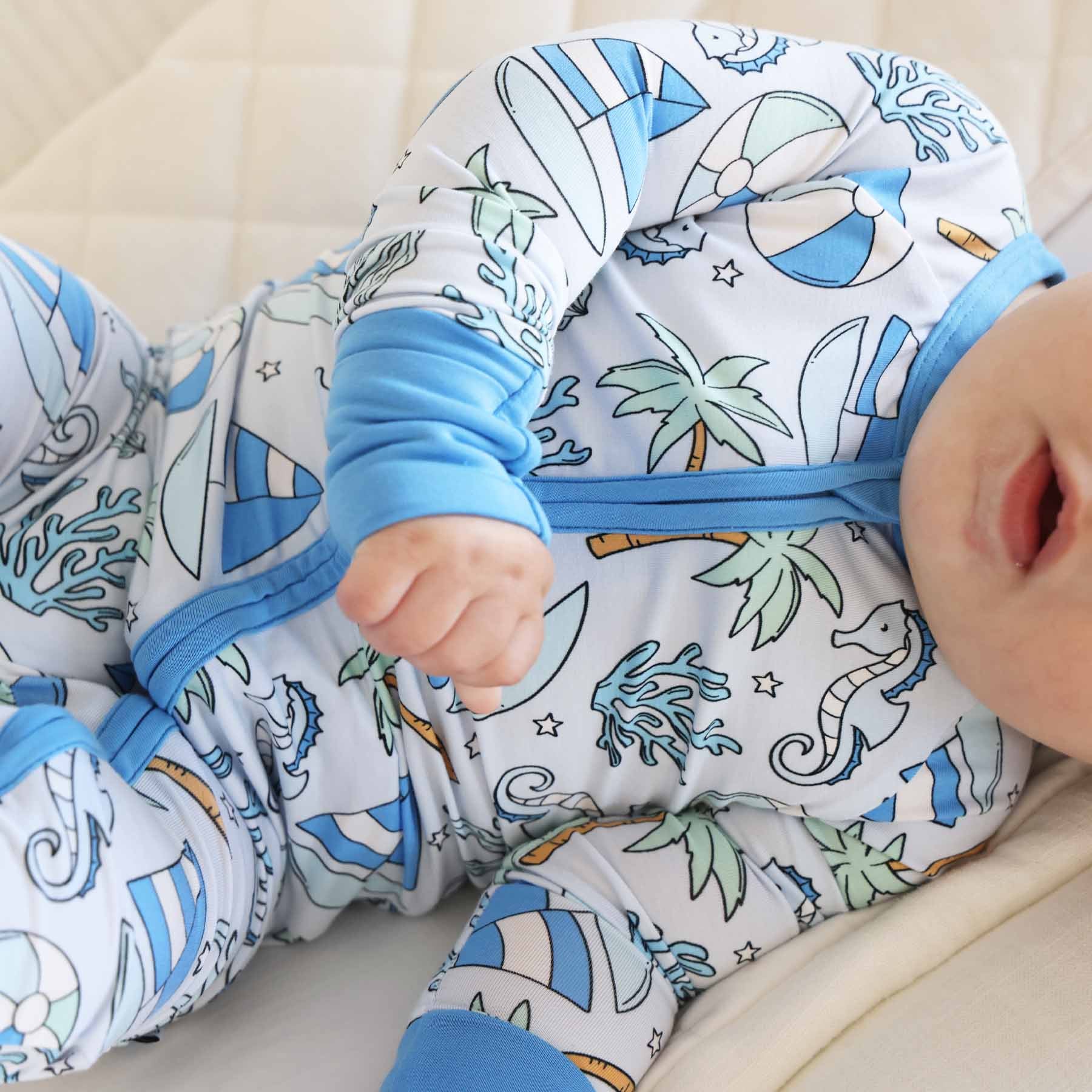  Tiny Tides Convertible Zip Romper | Blue、mySite、layawaytickets
