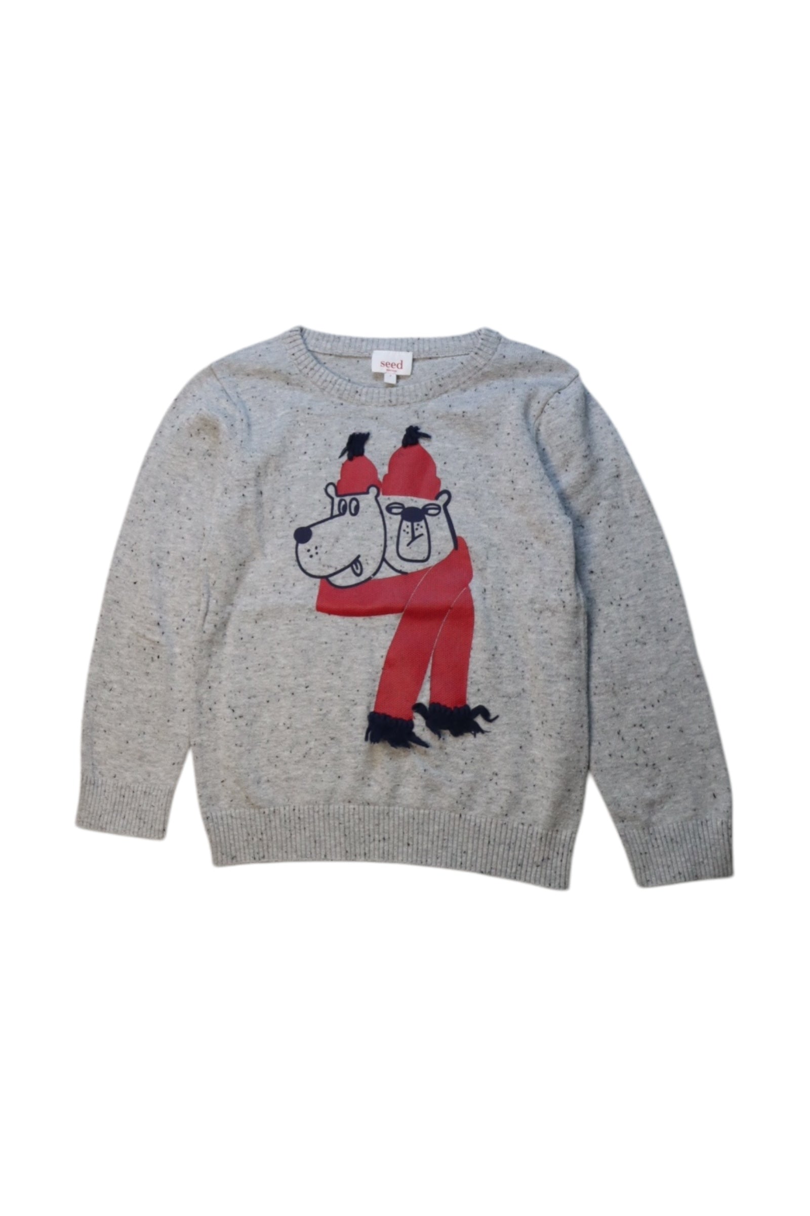 Seed Knit Sweater With Animal Design Size 7Y、mySite、g9winljtr