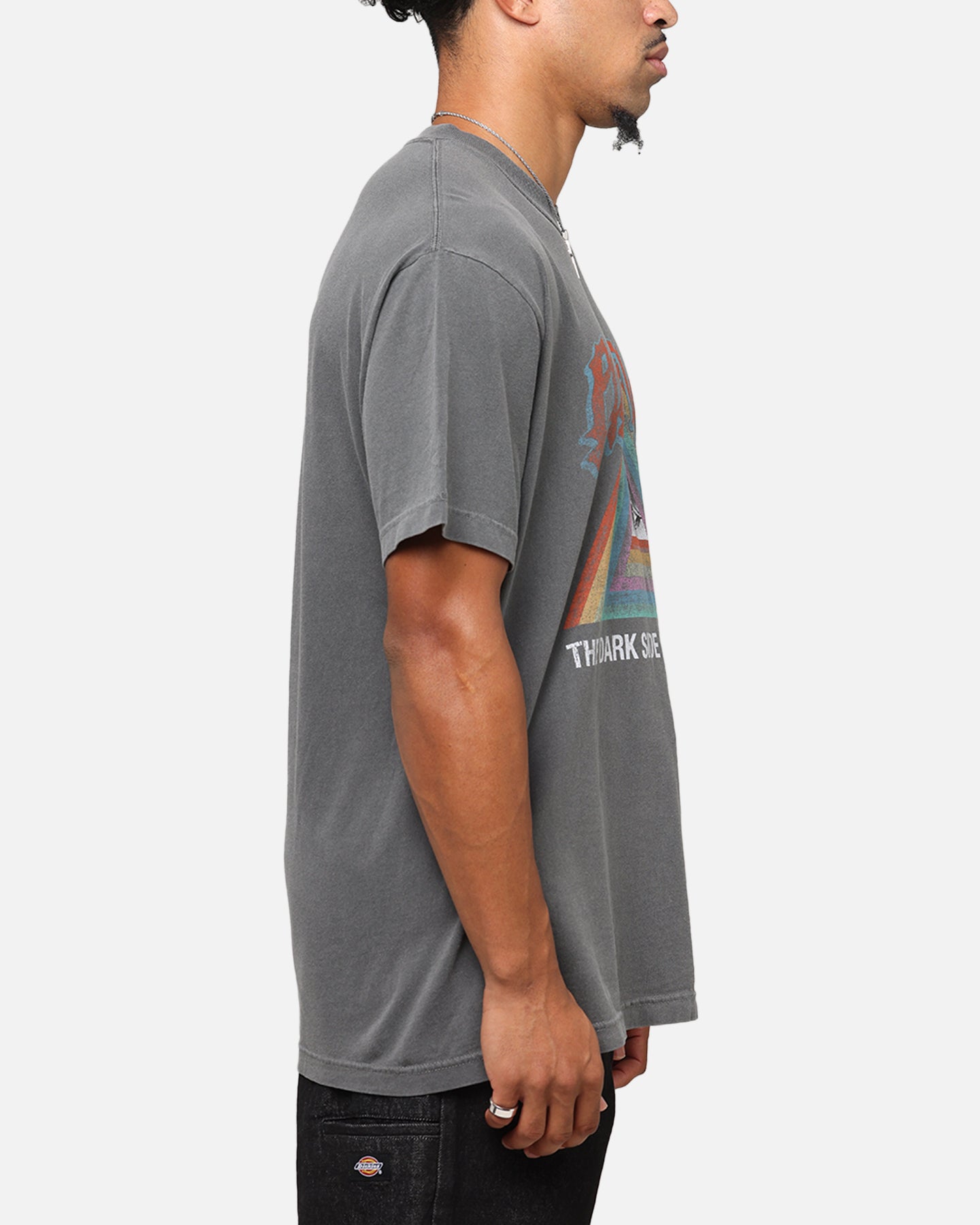 Pink Floyd Dark Side Rainbow T-Shirt Faded Black、mySite、zt4zffjzw