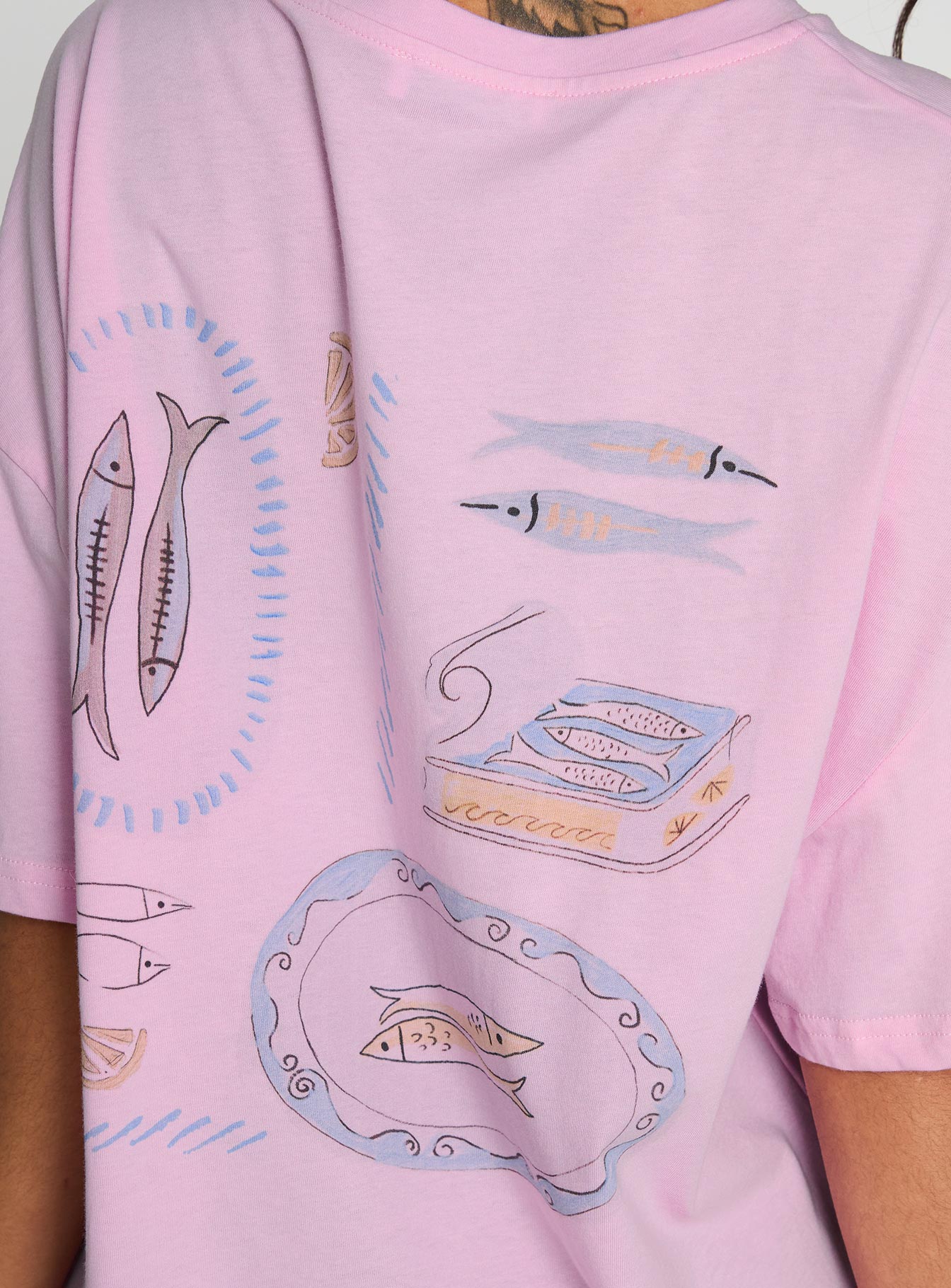 Sardines Please Oversized Tee Pink、mySite、solidvoid