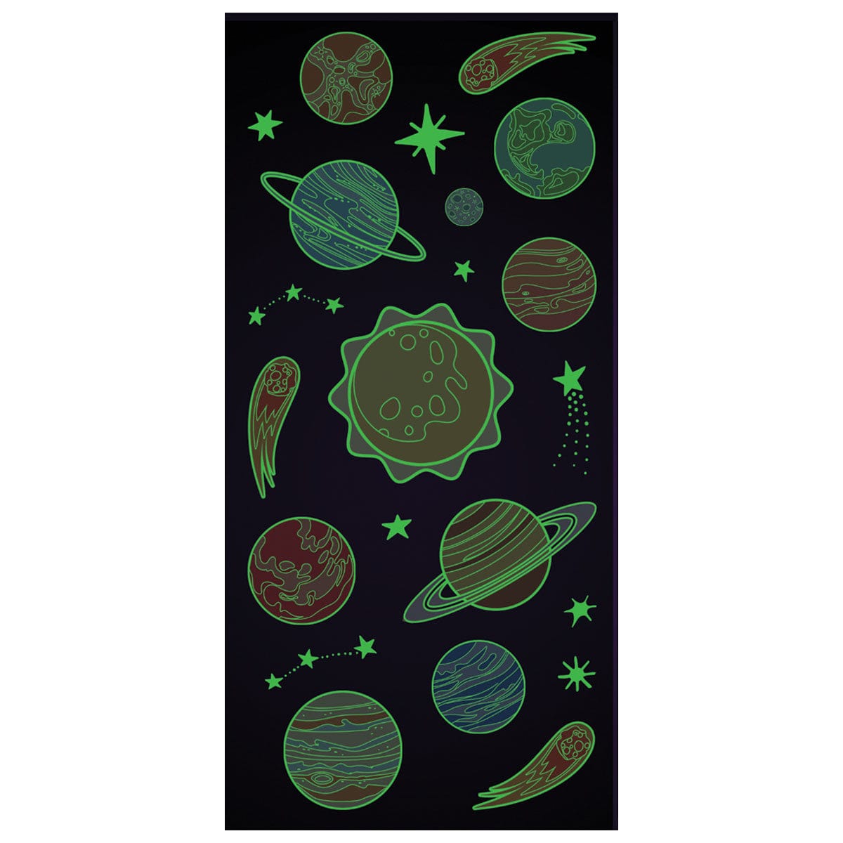  Glow In The Dark Stickers - Solar System Planets、mySite、ghnorth
