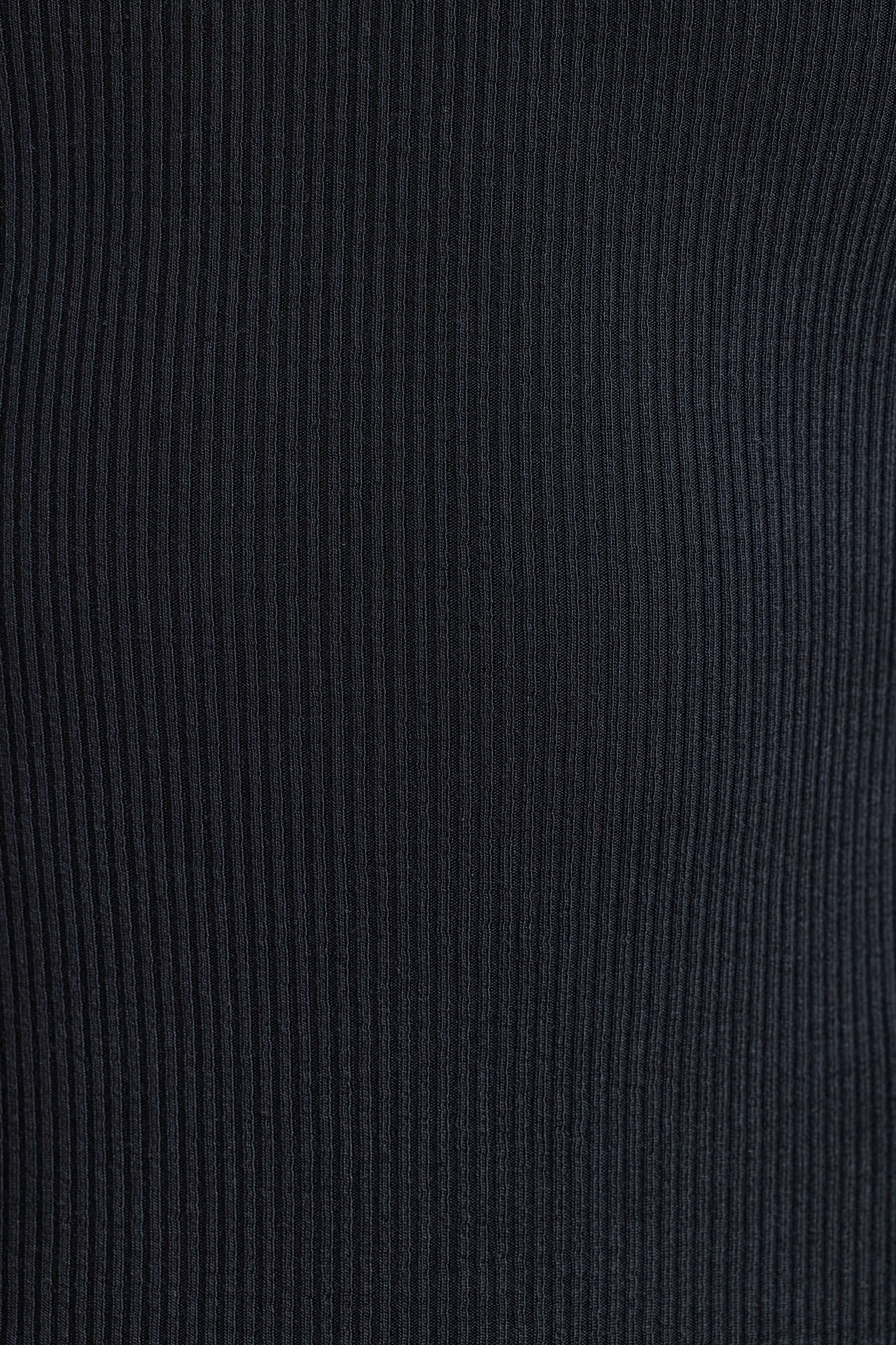Ribbed Modal Long Sleeve Bodysuit in Black、mySite、solidvoid