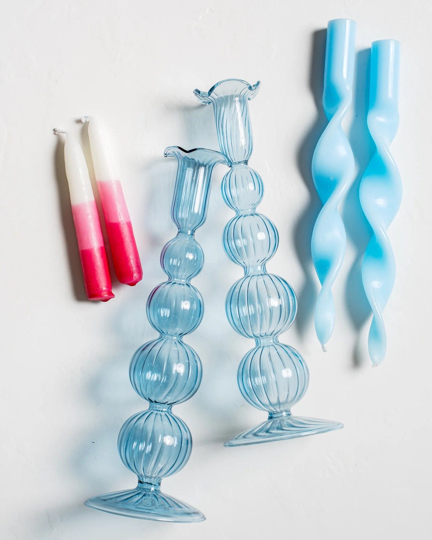 Venetian Blue Shabbat Candlesticks、mySite、topwebapps