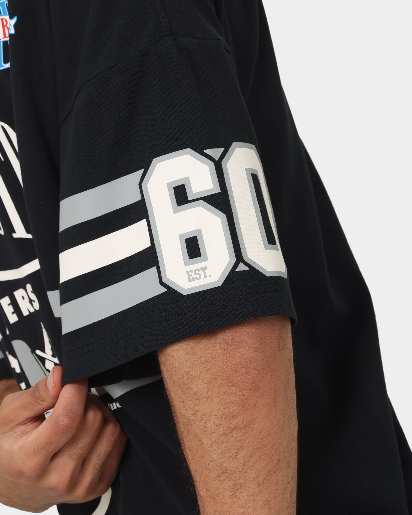 Majestic Athletic Las Vegas Raiders Champion Arch Stripe Oversized T-Shirt Faded Black、mySite、zt4zffjzw