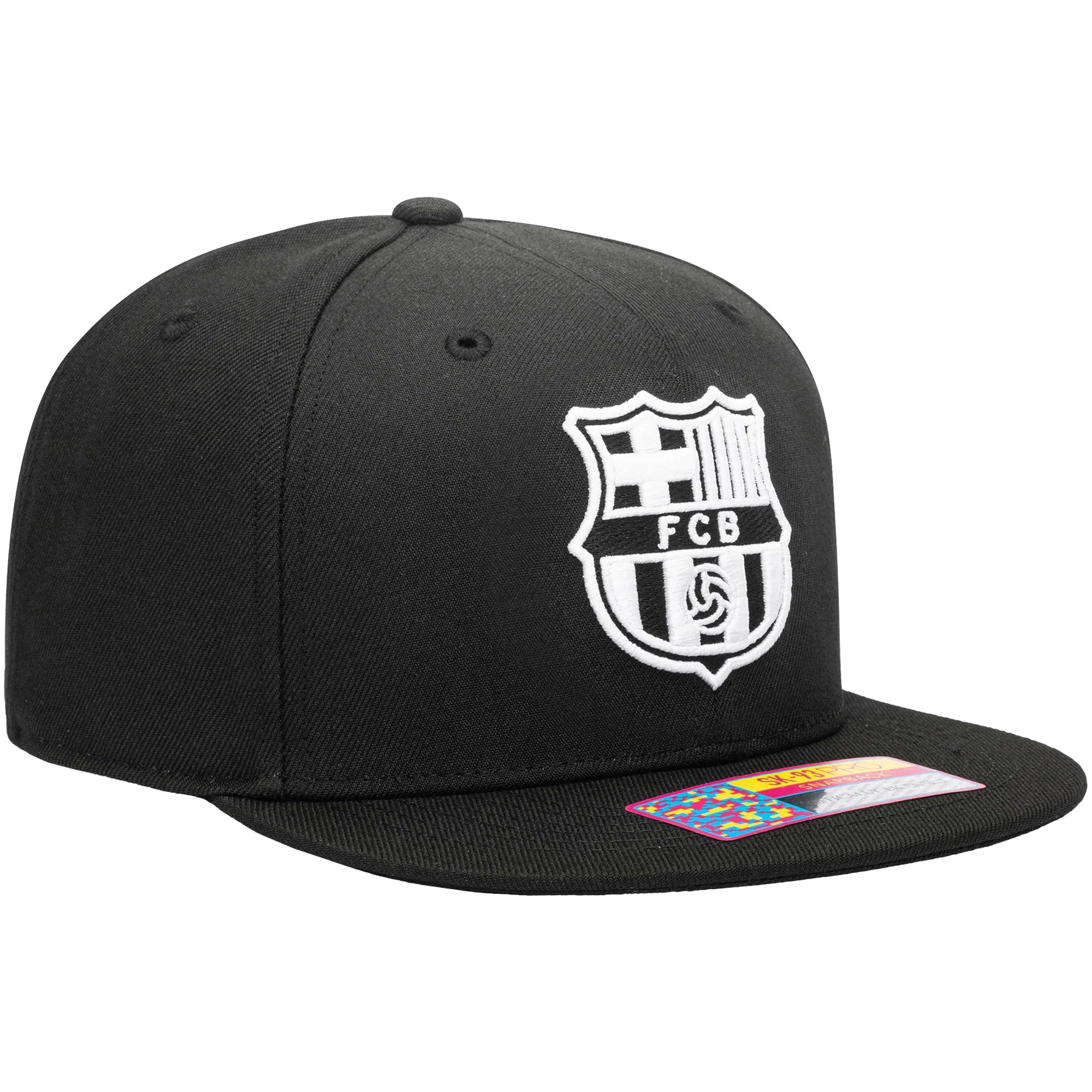 Fan Ink FC Barcelona Hit Snapback Hat Black/White、mySite、bottomscart