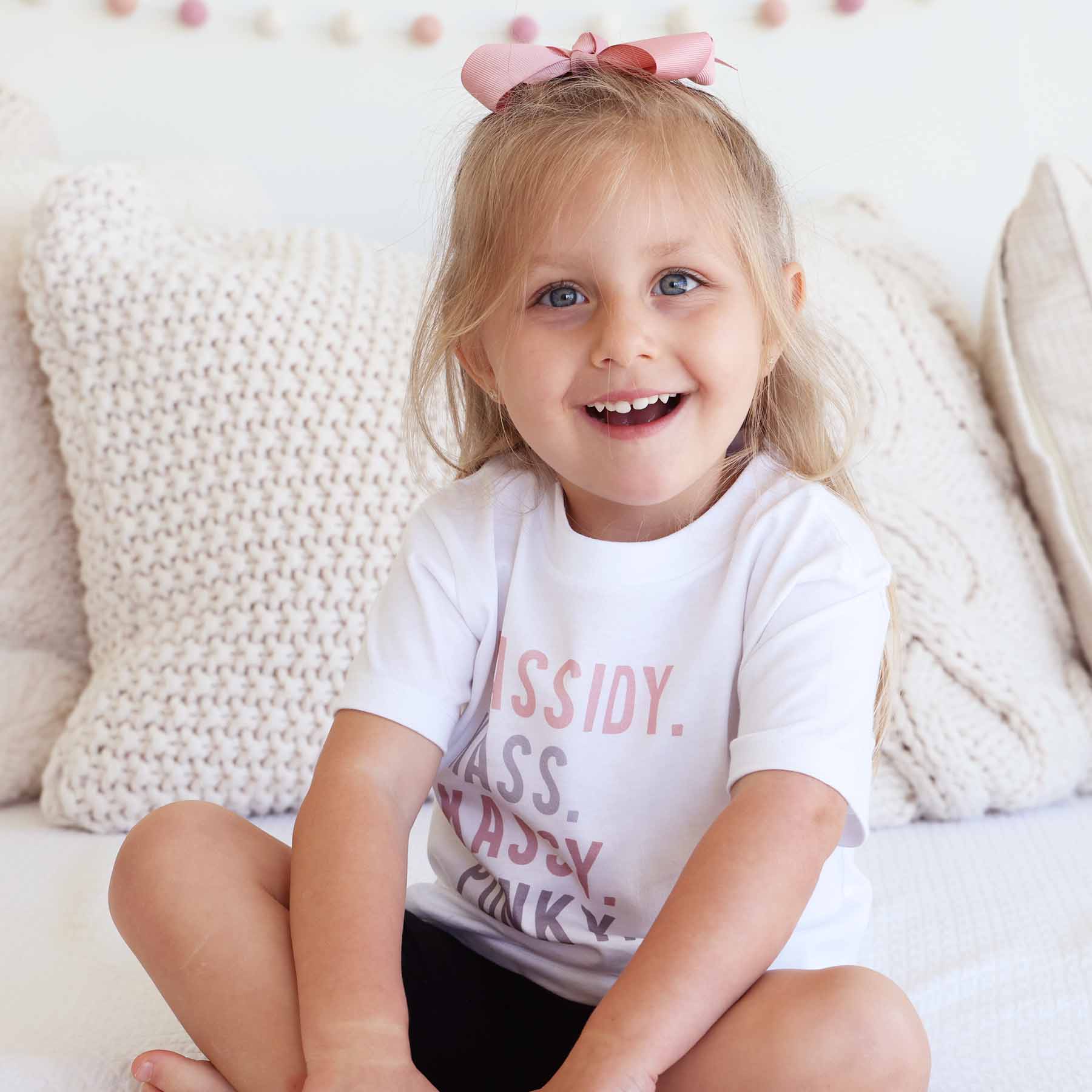  Personalized Purple Nickname Color Block Kids Graphic Tee | White、mySite、layawaytickets