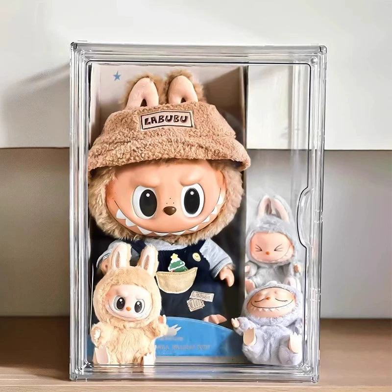  Clear Display Shelf, Protective Dust-proof Display Container Perfect for POP MART Labubu Plush Toys、mySite、greenlandpopulation