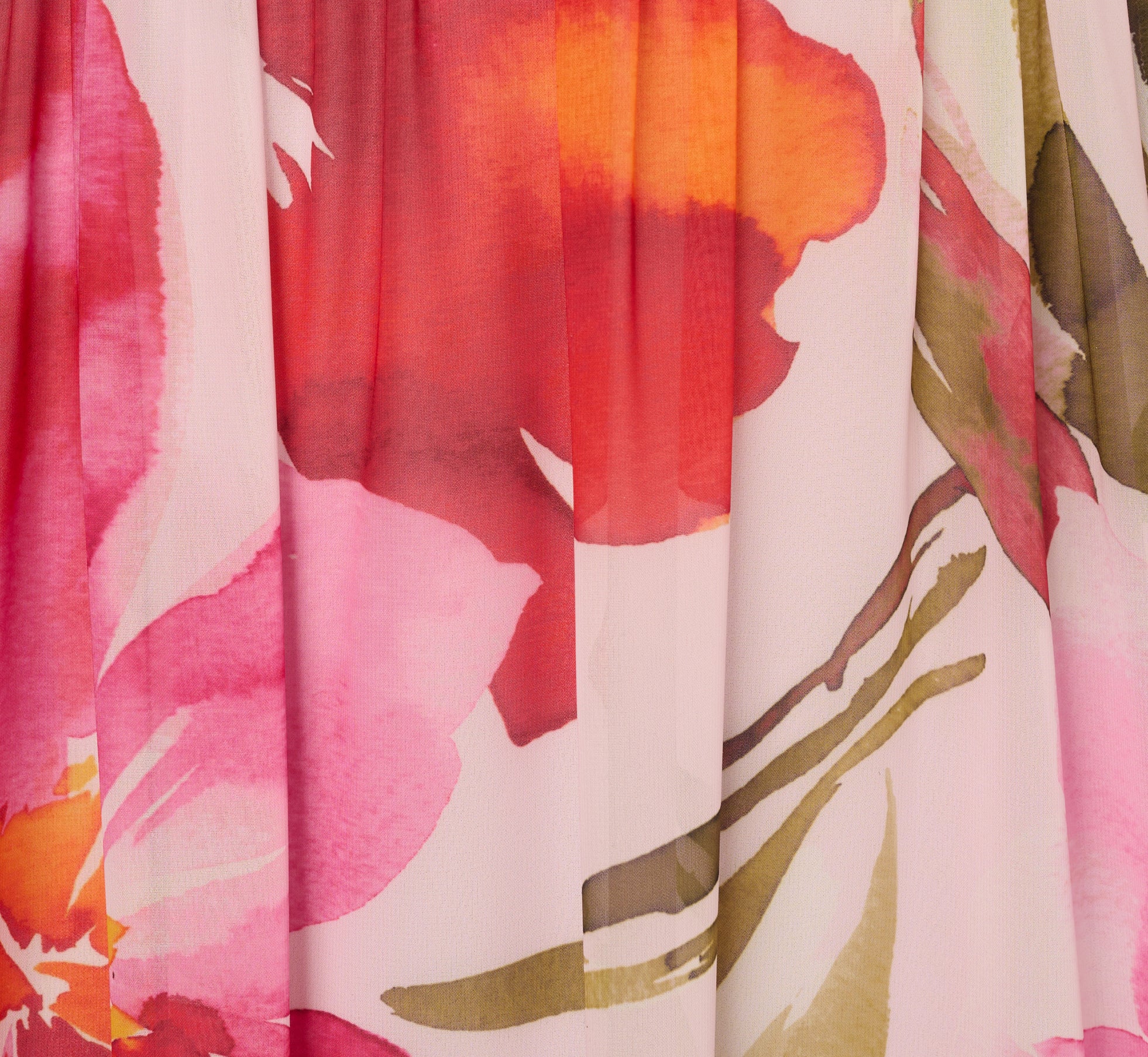 Plus Size Sleeveless Surplice Floral Chiffon Gown In Pink Orange Multi、mySite、solidvoid