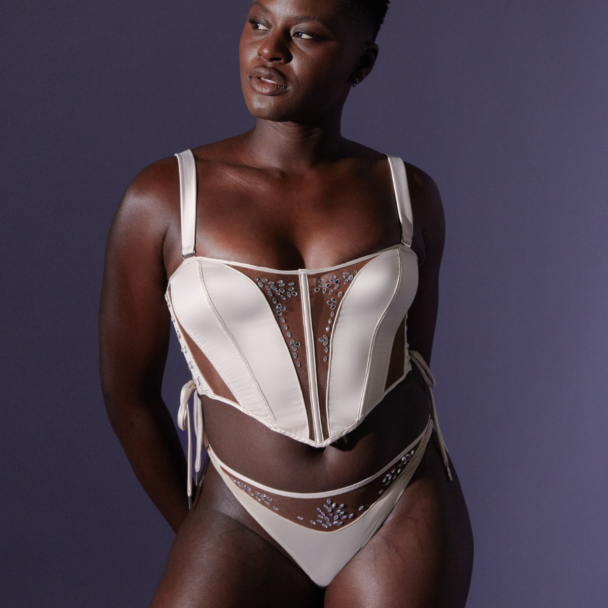 Dripping in Jewels Corset - Available in Multiple Nudes、mySite、bengalsvssteelers