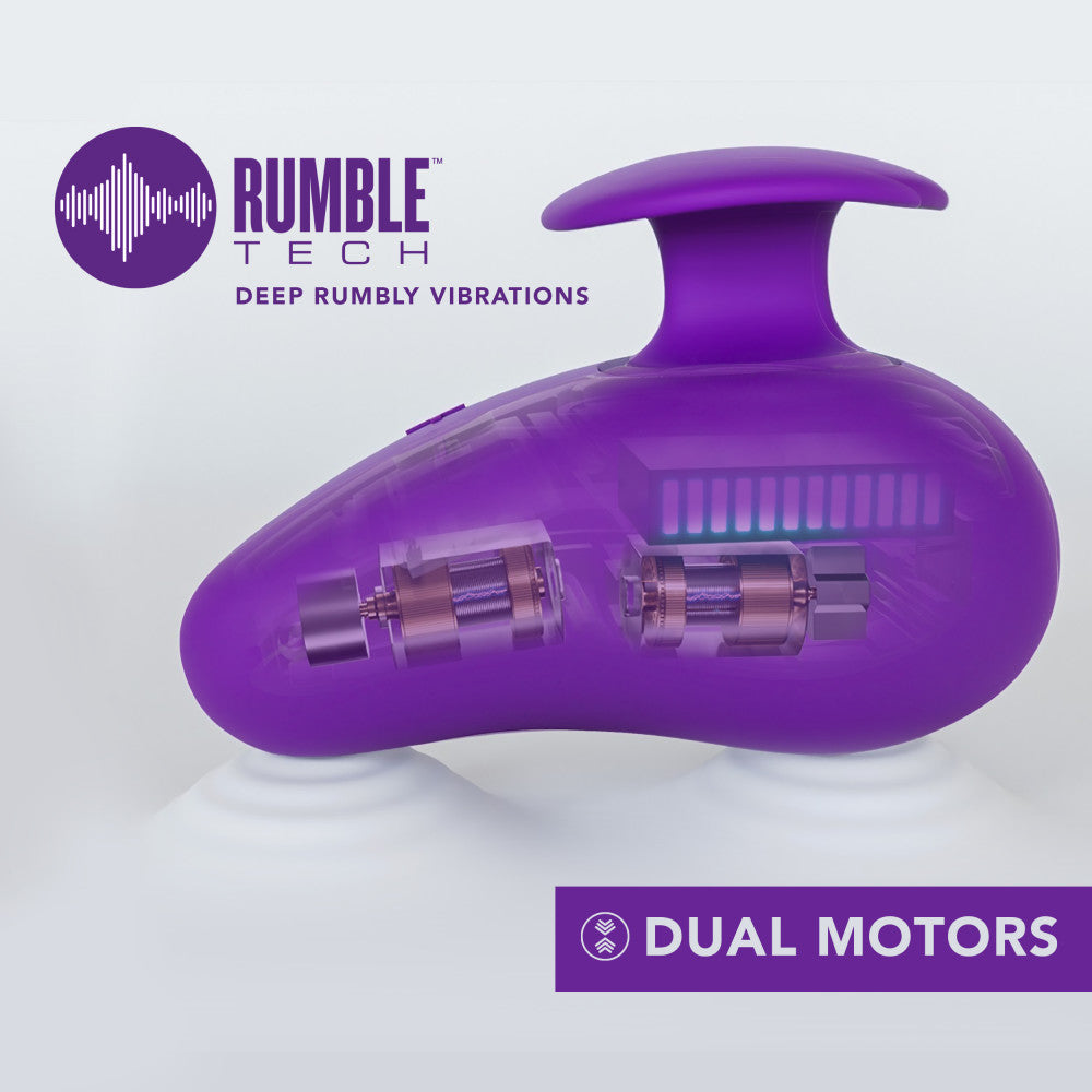 Wellness By Blush™ | Palm Sense RumboTech™ Purple UltraSilk® Vibrator - Made with Puria™ Silicone、mySite、bottomscart