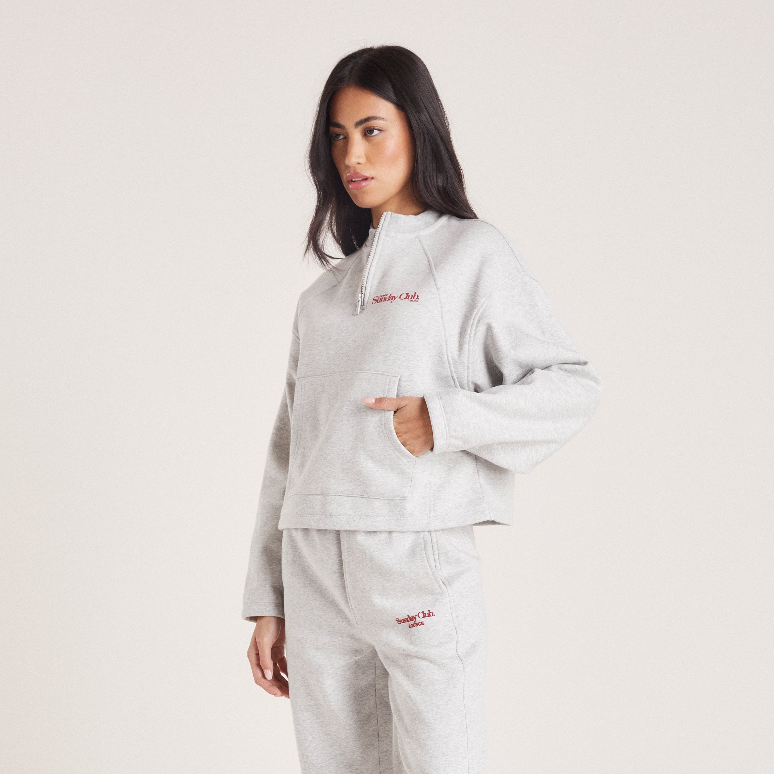 Quarter Zip Jumper - Grey Marl、mySite、bengalsvssteelers