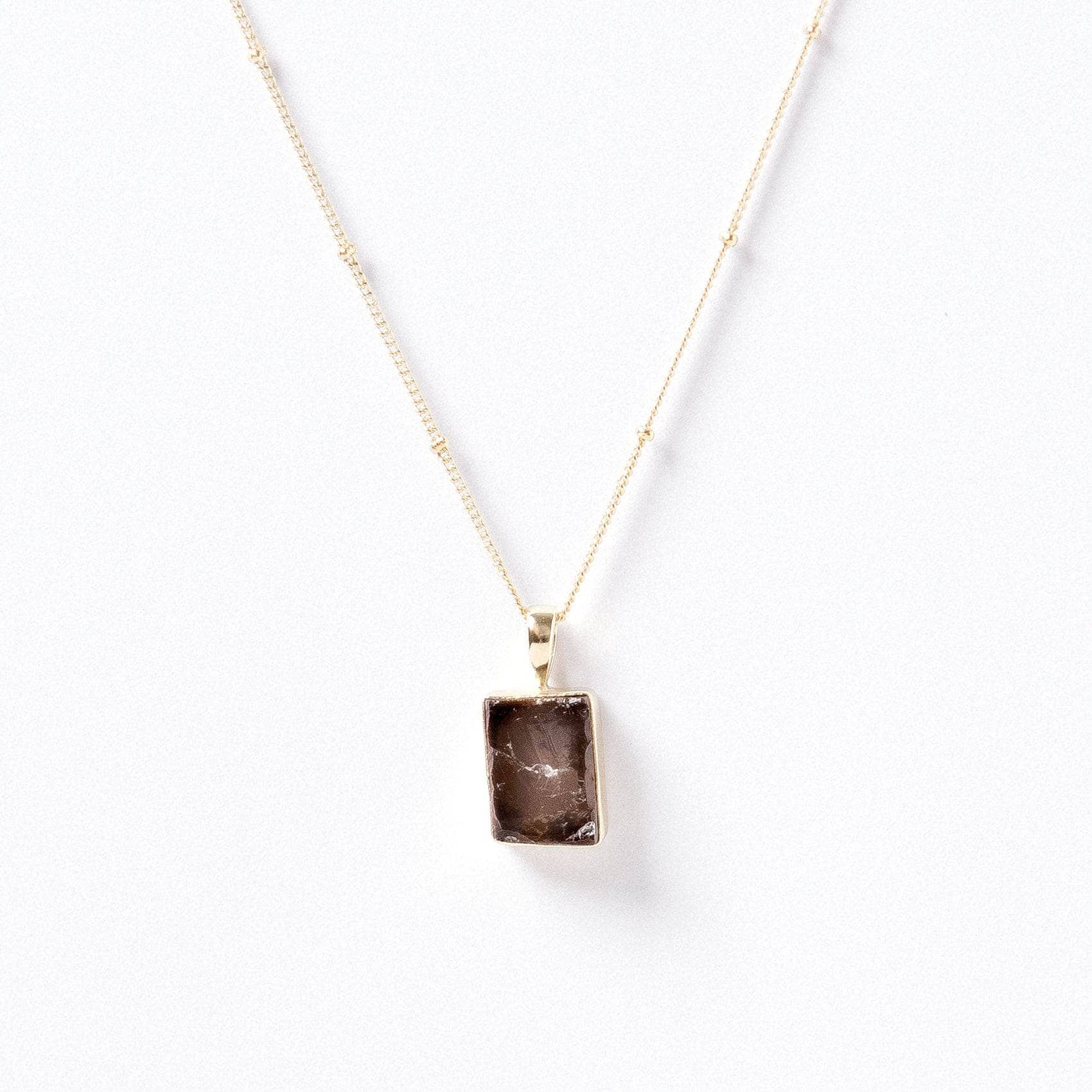 Smoky Quartz Raw Crystal Necklace、mySite、hinf8tx79