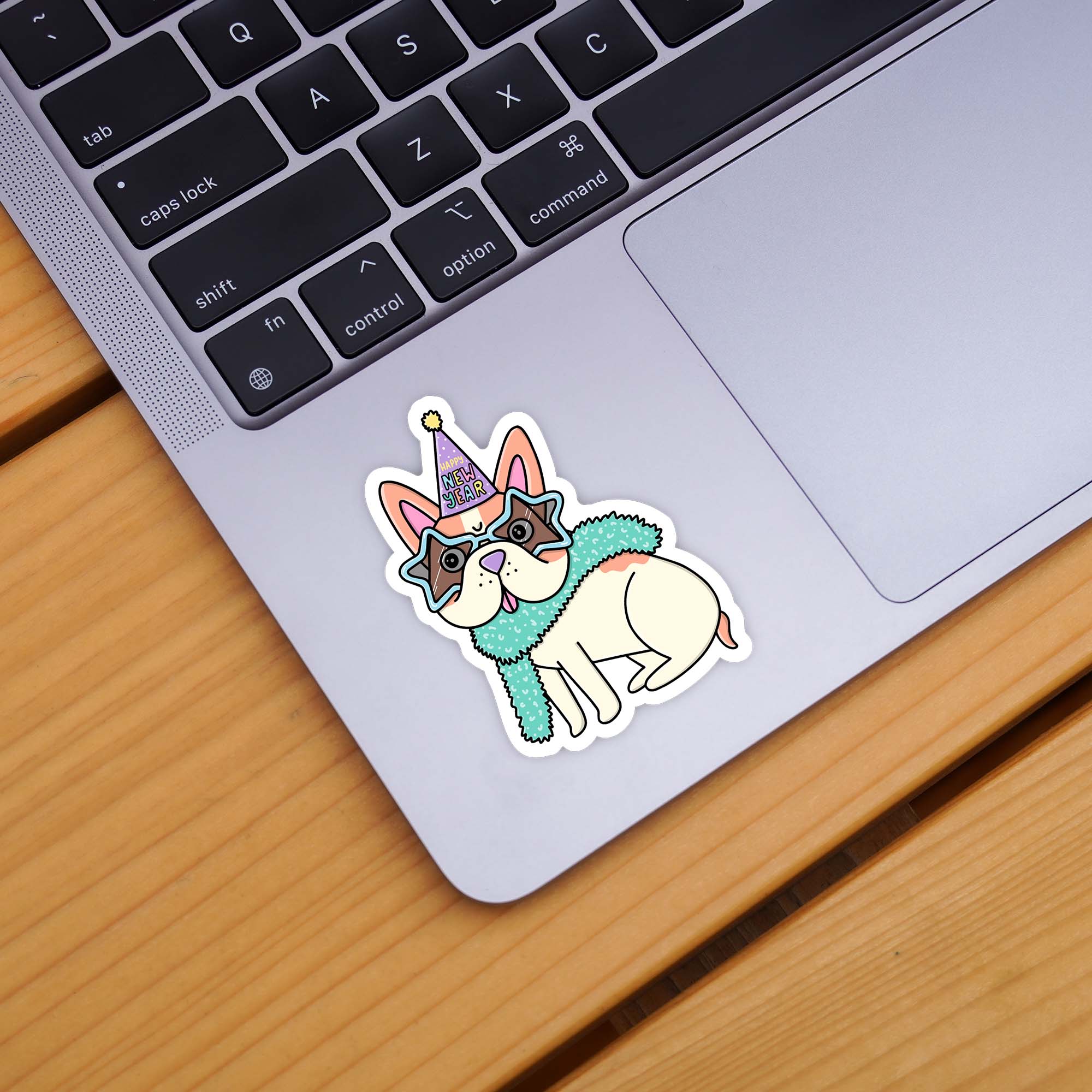  Happy New Year French Bulldog Sticker、mySite、elrpsem3k