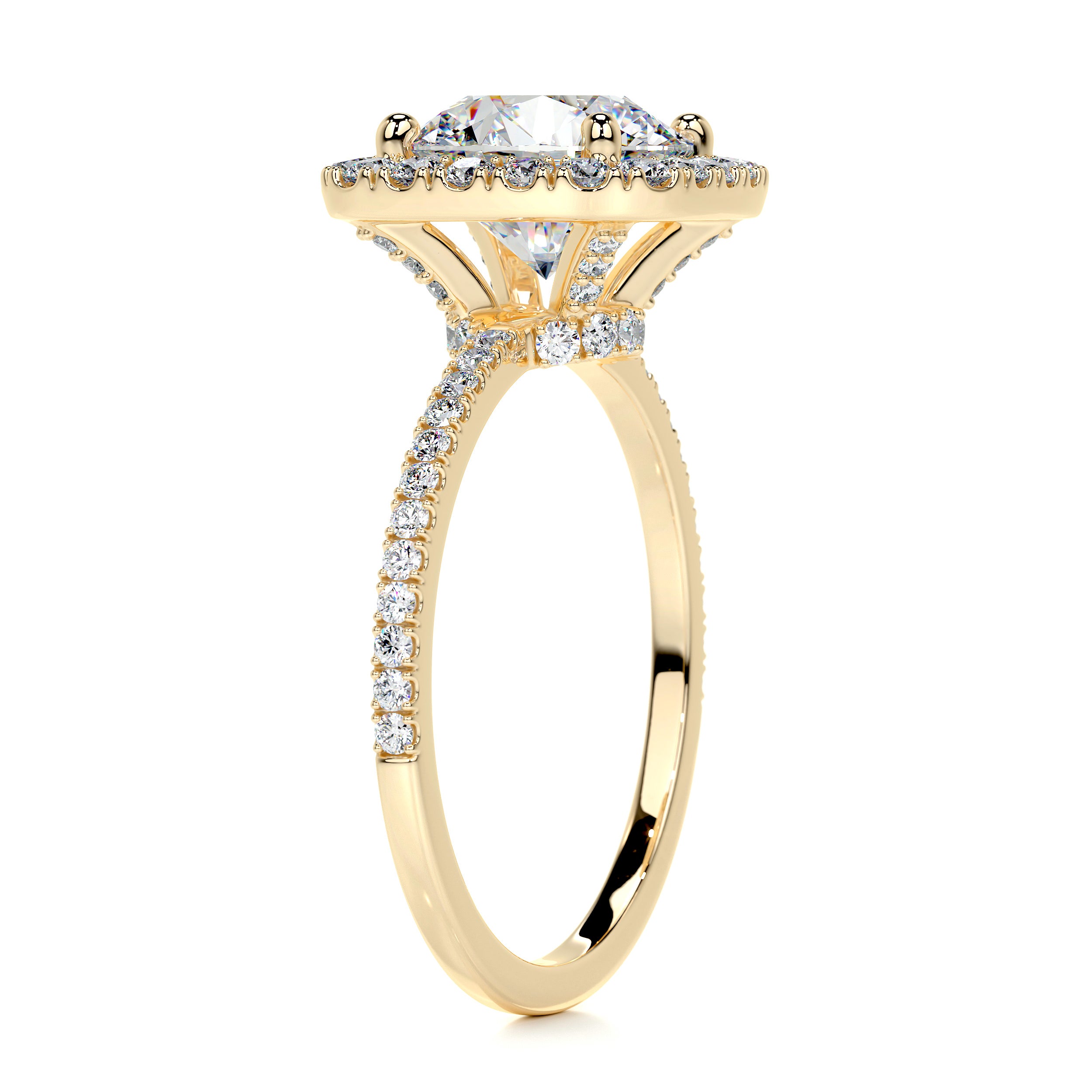 Catalina Moissanite & Diamond Ring -18K Yellow Gold、mySite、hinf8tx79