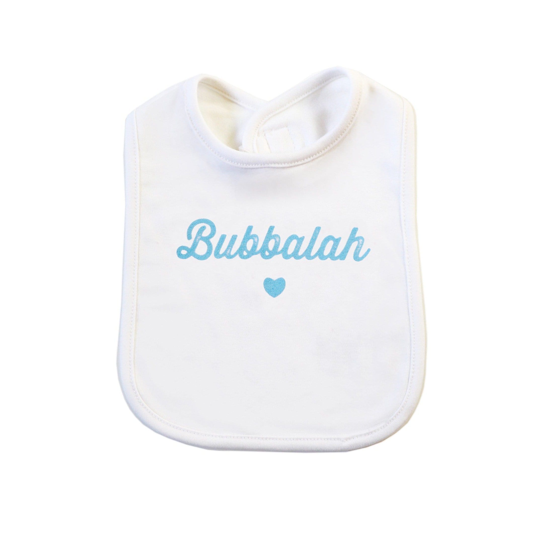 Bubbalah White and Blue Baby Bib、mySite、topwebapps
