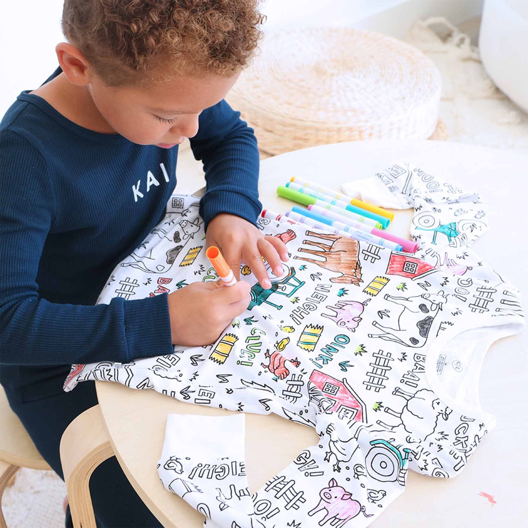  Colorable Two Piece Pajama Set | Barnyard Bash、mySite、layawaytickets