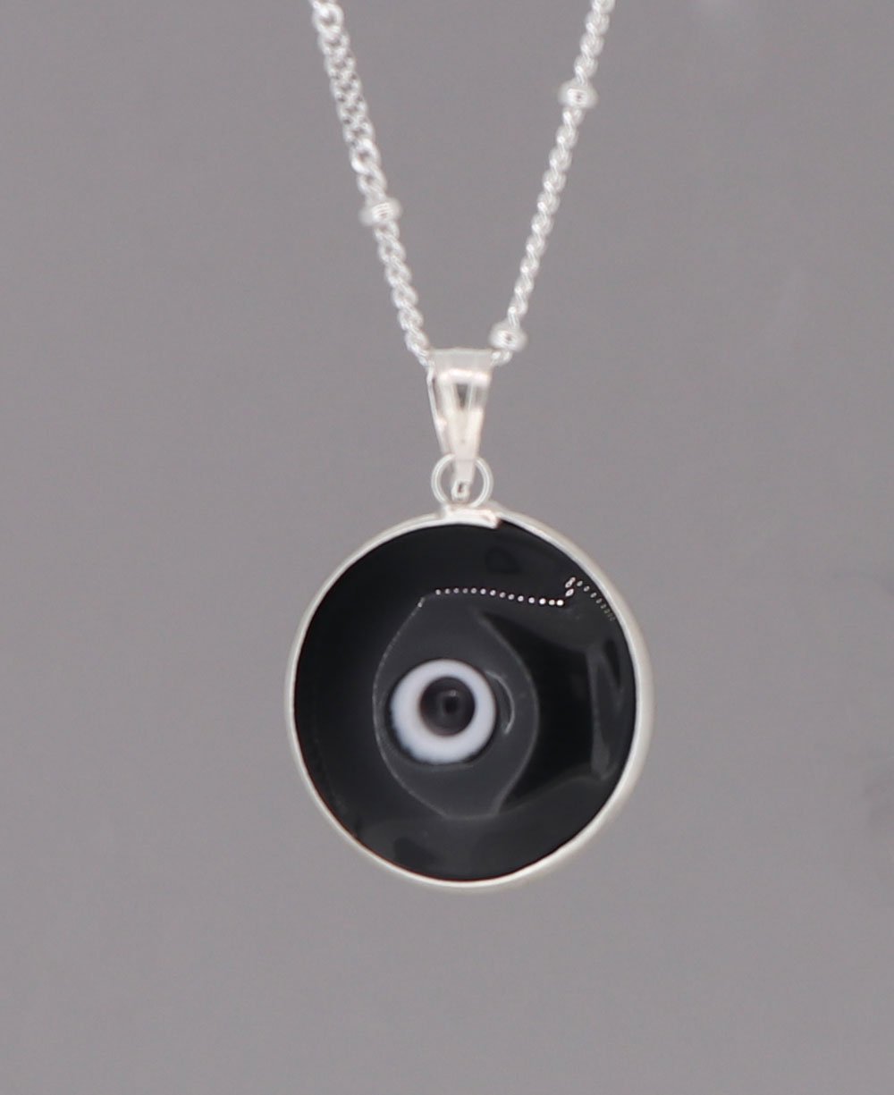 Enamel Work Small Evil Eye Charm Necklace、mySite、topwebapps