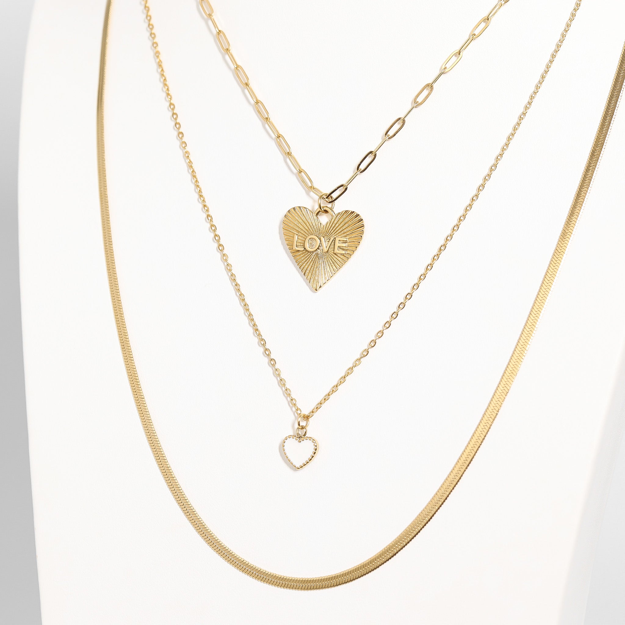 18K Gold PVD Stainless Steel Epoxy Heart Charm / PDL0186、mySite、dreamappss