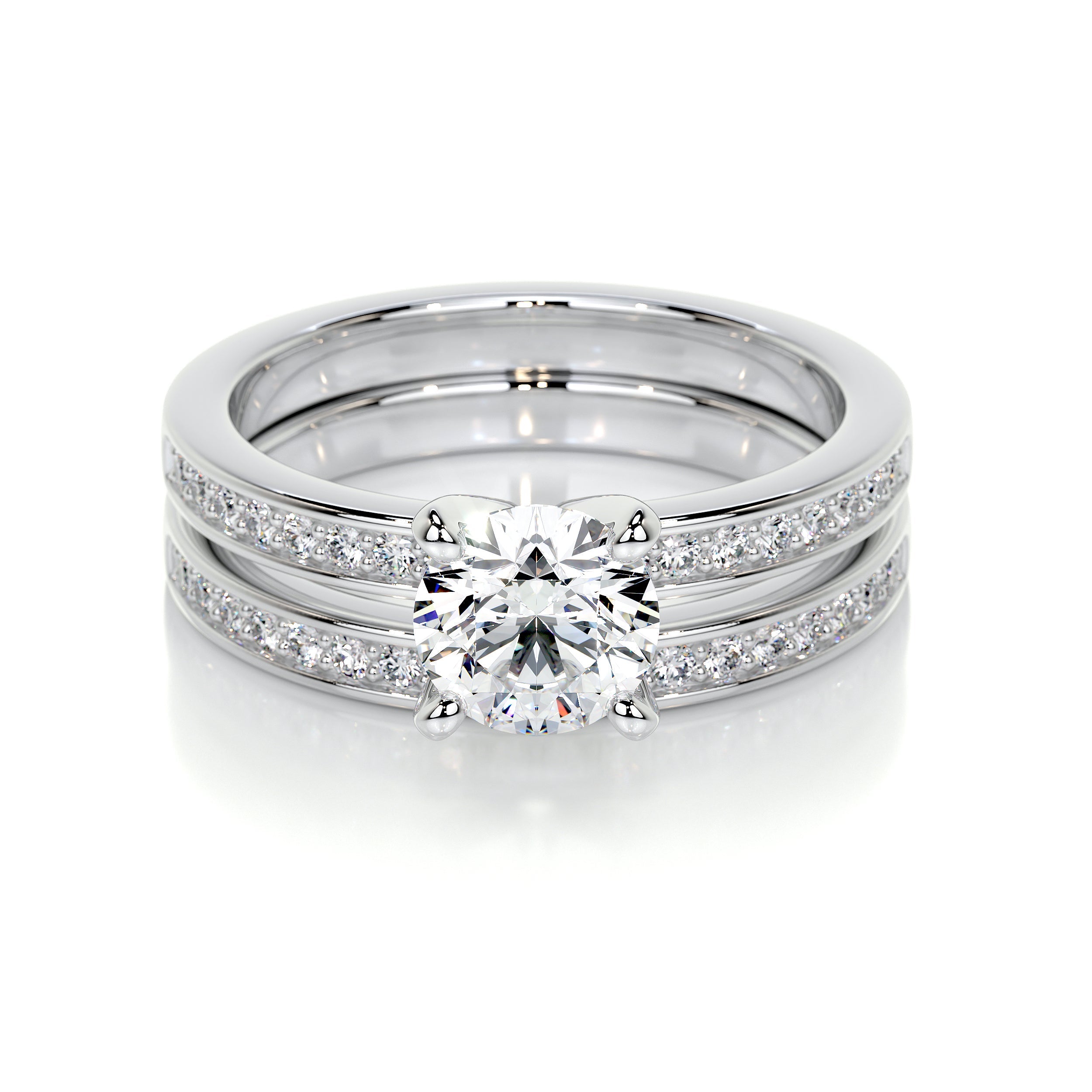 Giselle Lab Grown Diamond Bridal Set -18K White Gold、mySite、hinf8tx79