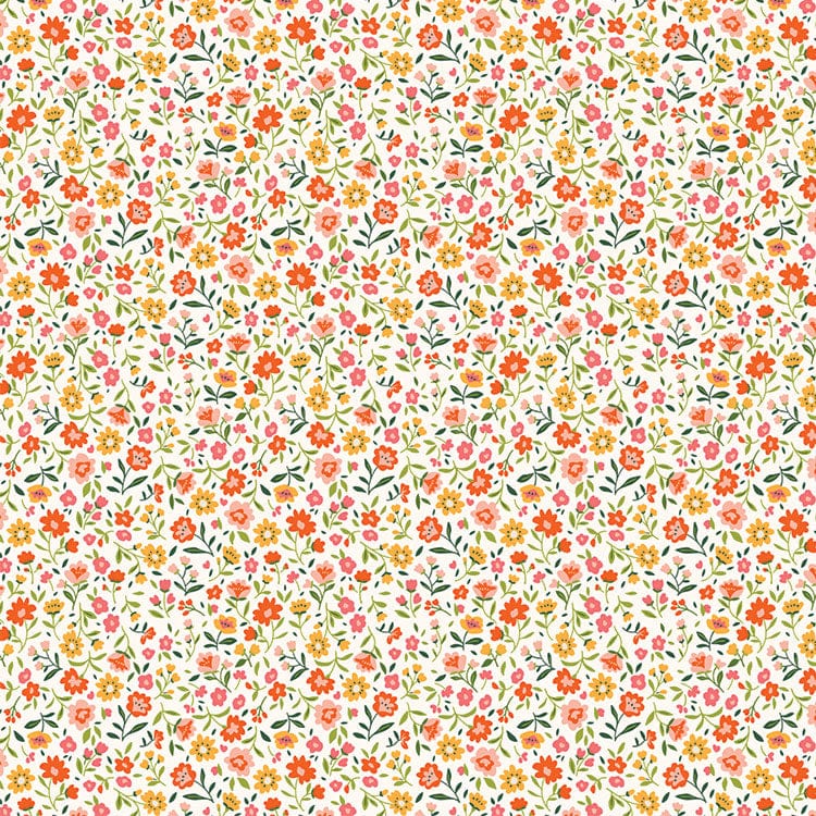  Scrapbook Paper - Orange Watercolor Floral、mySite、ghnorth