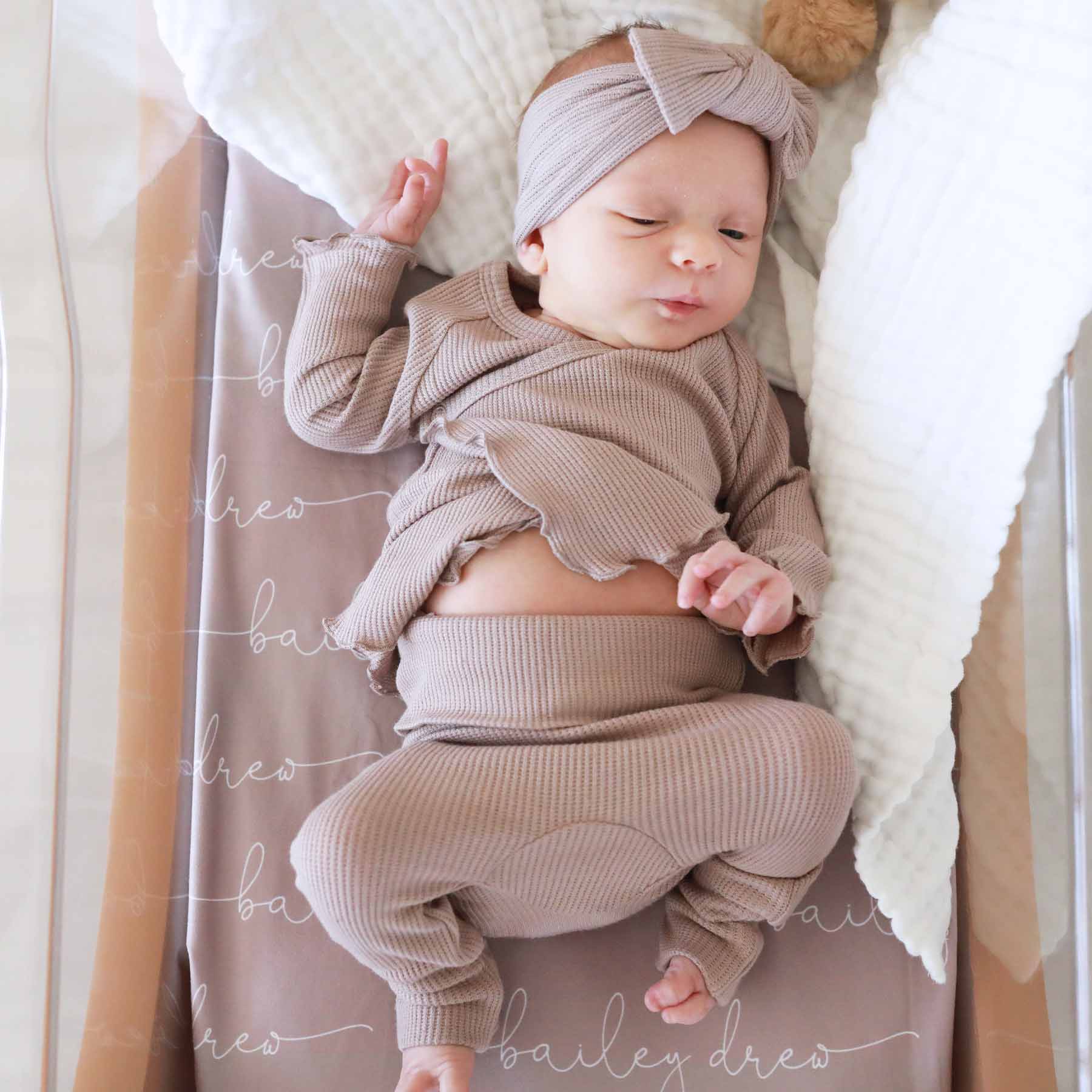  2pc Waffle Crossover Top & Bottom | Mocha、mySite、layawaytickets