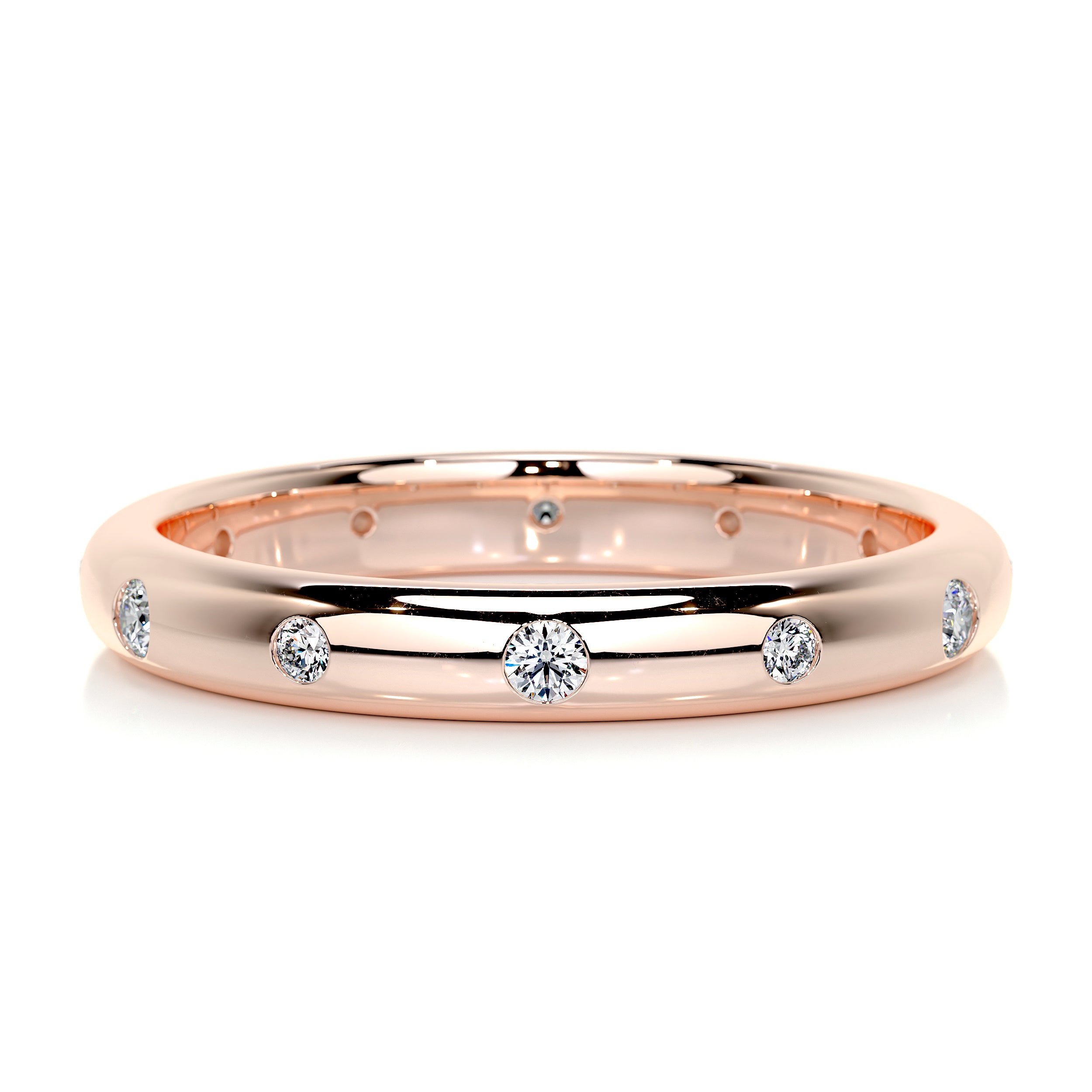 Zara Diamond Wedding Ring (0.18 Carat) -14K Rose Gold、mySite、hinf8tx79