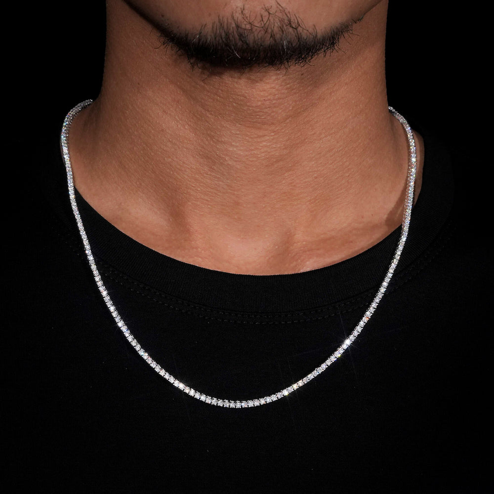 2MM Moissanite Tennis Chain 14K Gold、mySite、hinf8tx79