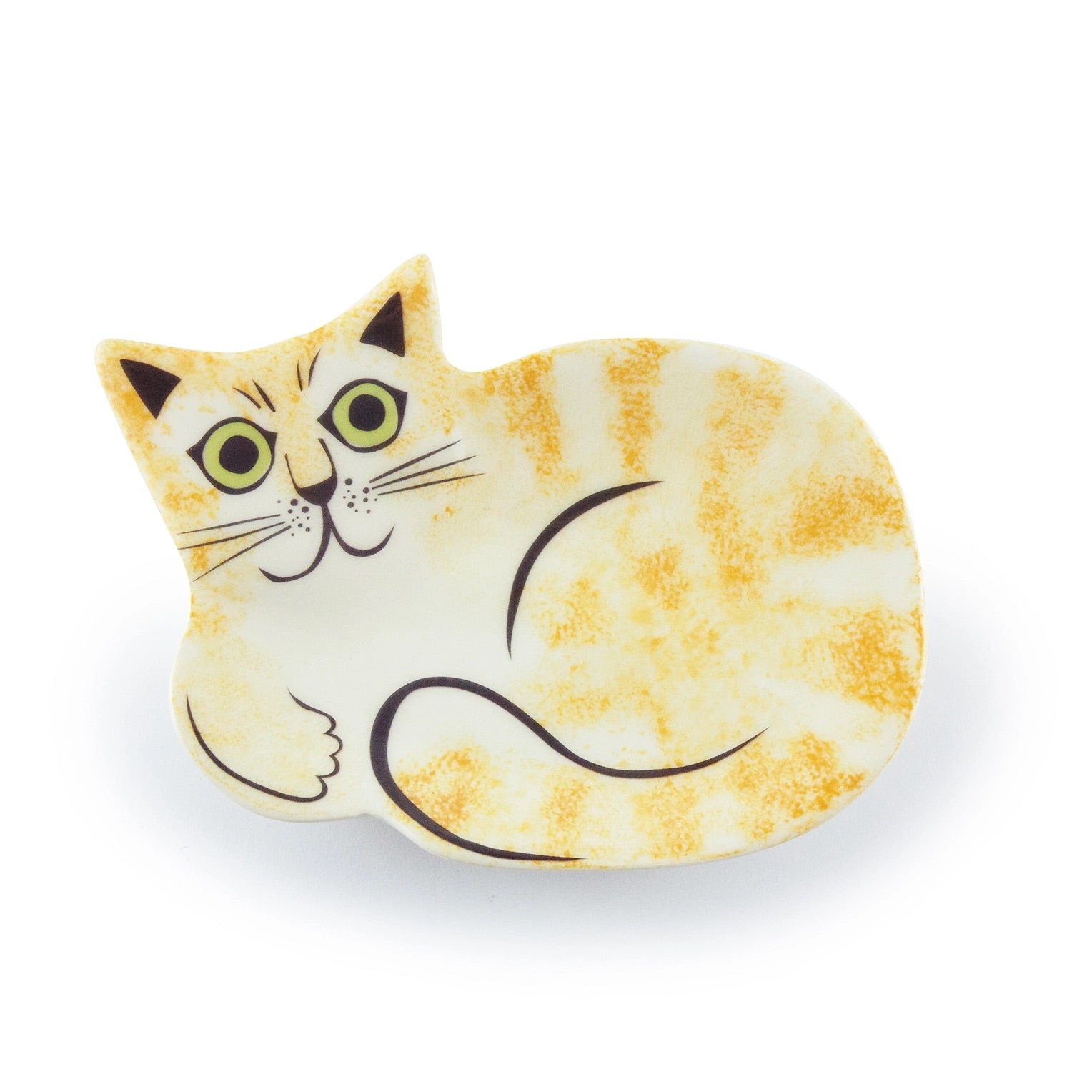 Handmade Ceramic Ginger Tabby Cat Trinket Dish、mySite、g9winljtr