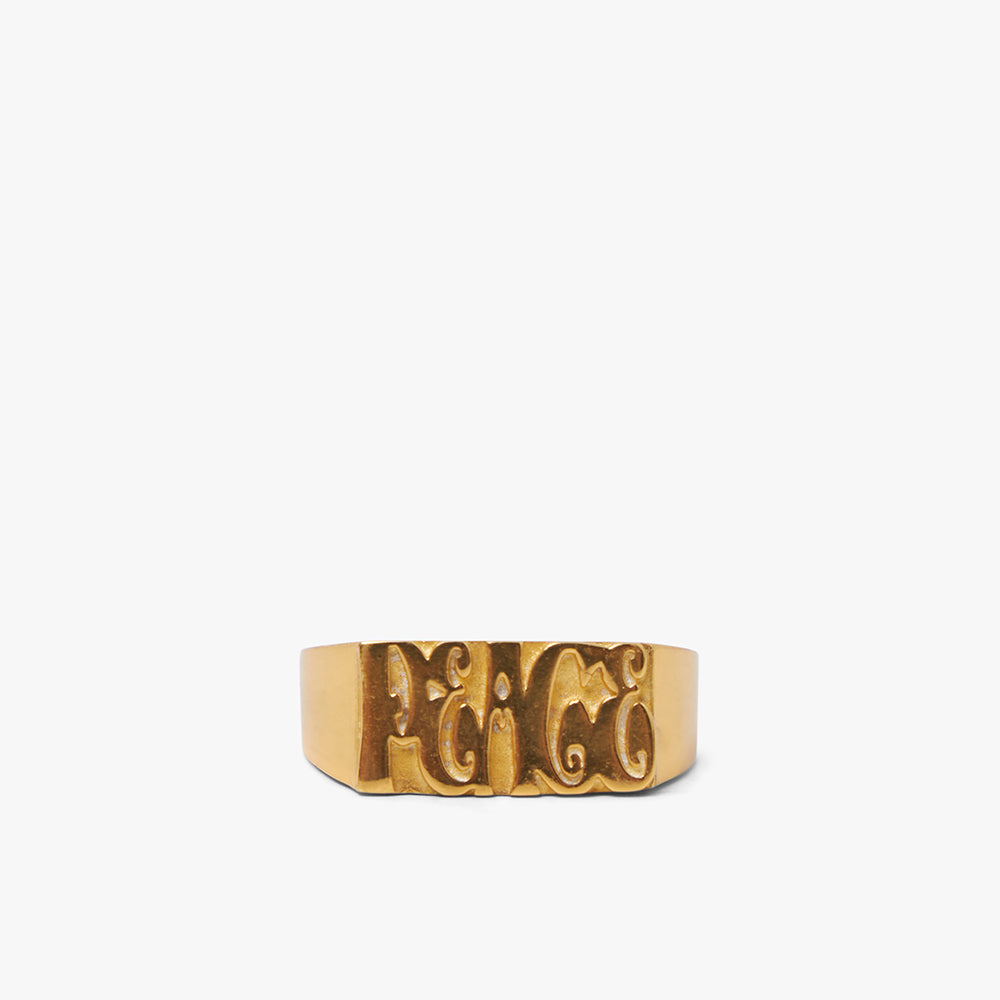  MAPLE Word Peace Ring / 14K Gold Plated、mySite、merchandisen