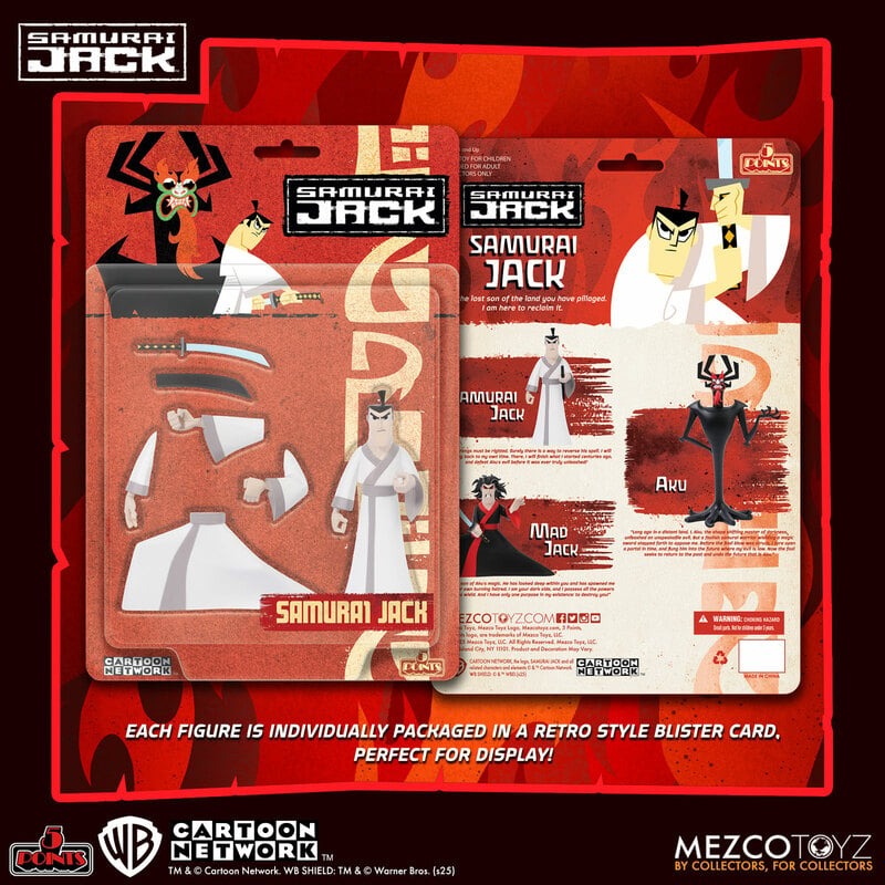 Mezco Samurai Jack 5 Points Deluxe Action Figure Set、mySite、hgirdovlk