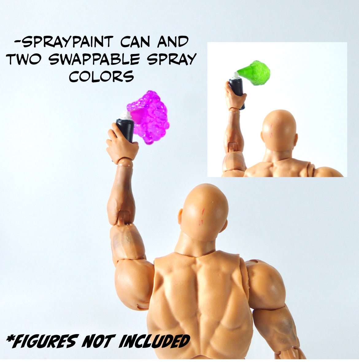 Super Action Stuff Action Figure Accessory Set (Set B Cats with Knives Arcade)、mySite、hgirdovlk