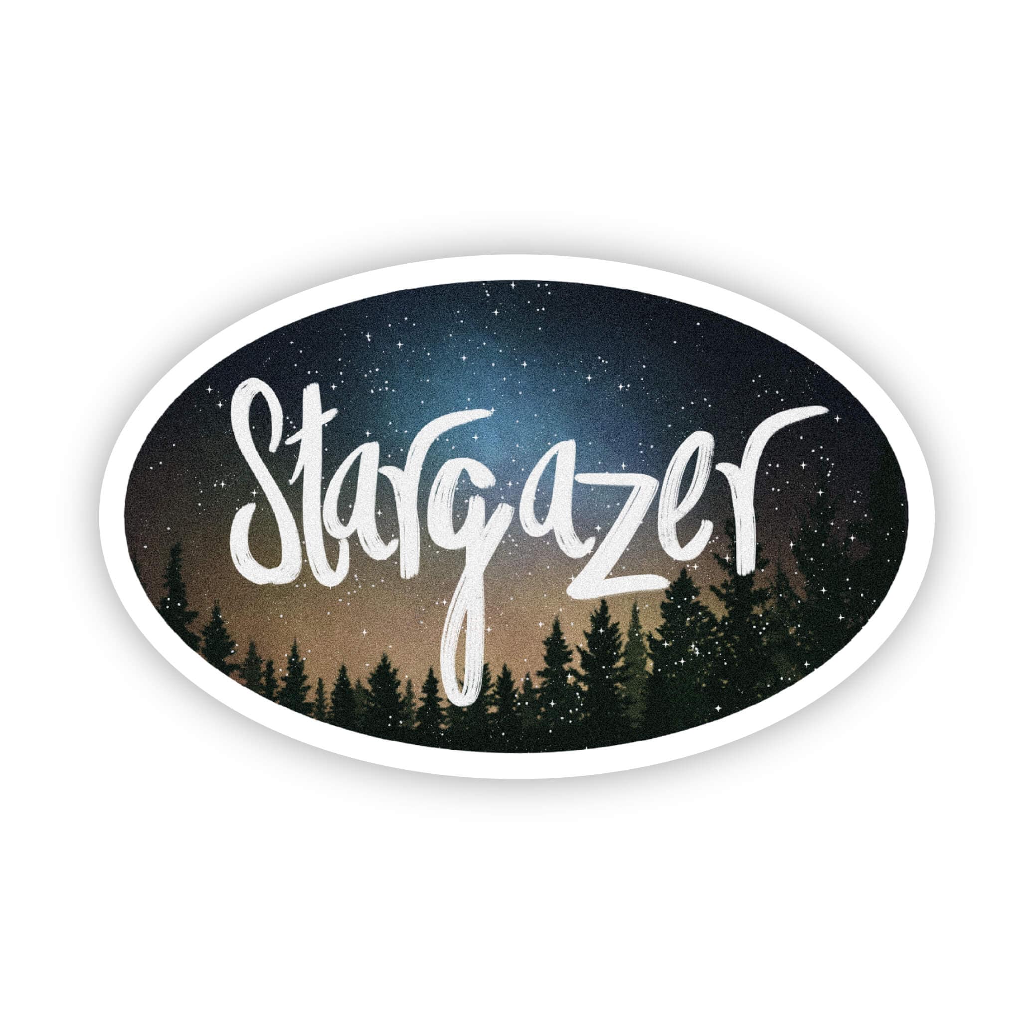  Stargazer Woodsy Stary Sky Sticker、mySite、elrpsem3k