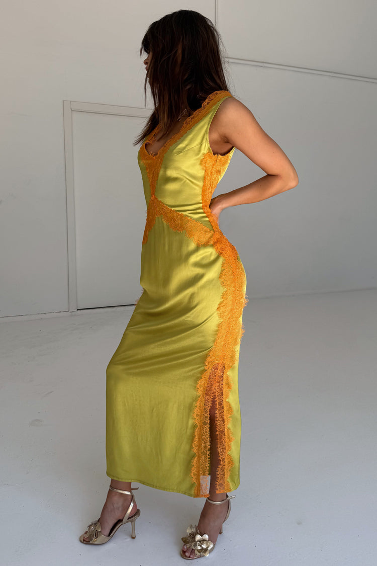 Olive and Orange Lace Clio Dress、mySite、solidvoid