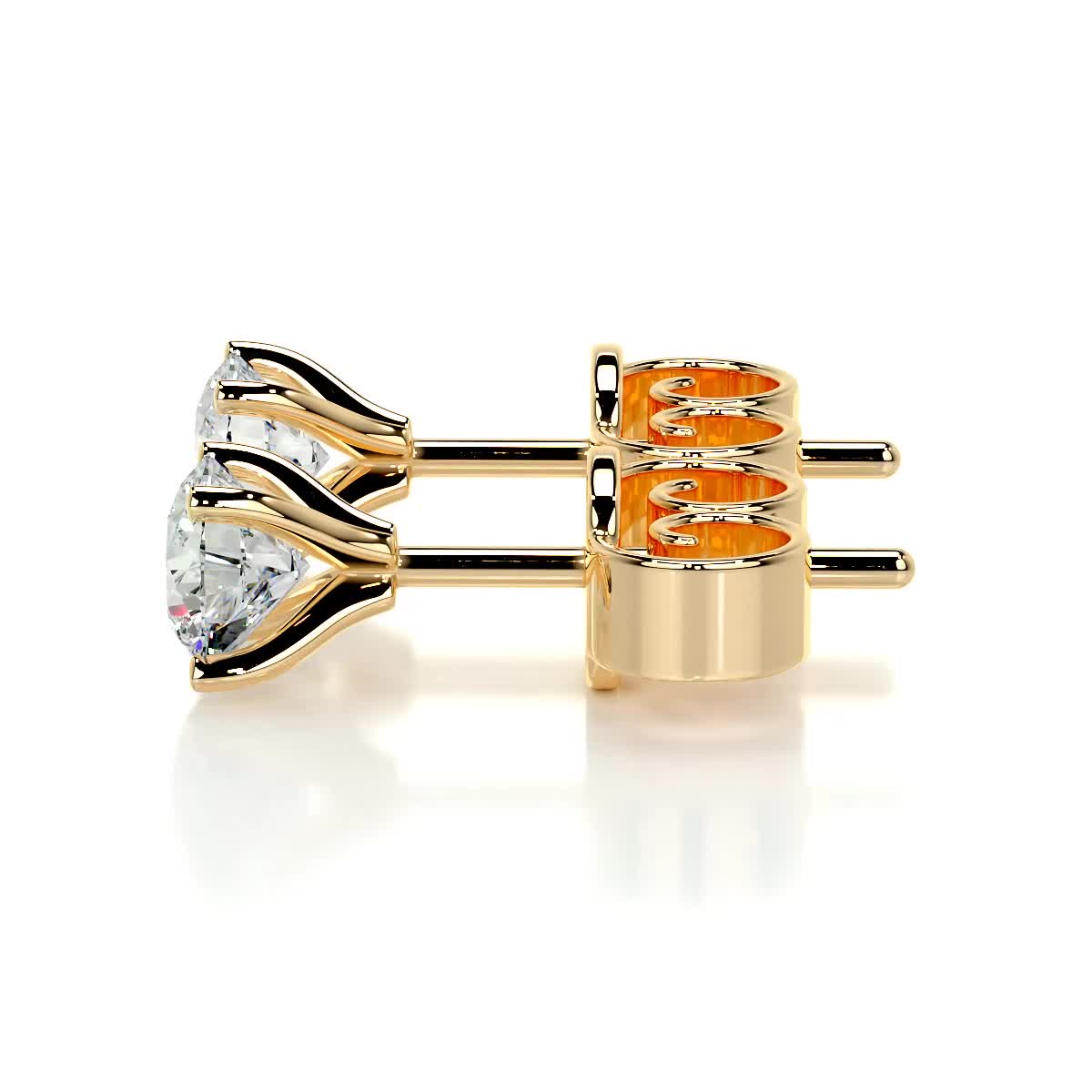 Allen Lab Grown Diamond Earrings -18K Yellow Gold、mySite、hinf8tx79