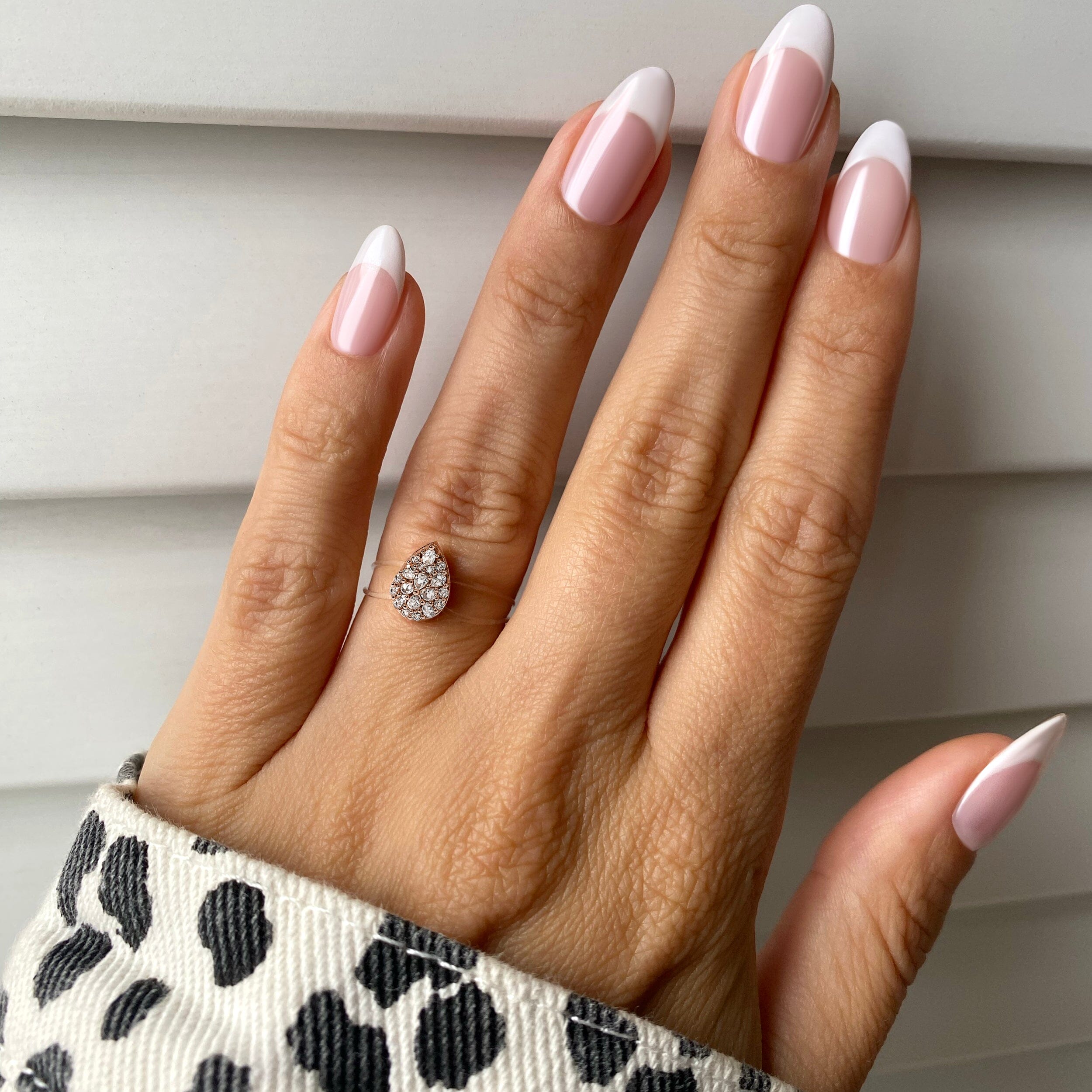 White Zircon Ring - Dewdrop Floating Ring、mySite、hinf8tx79