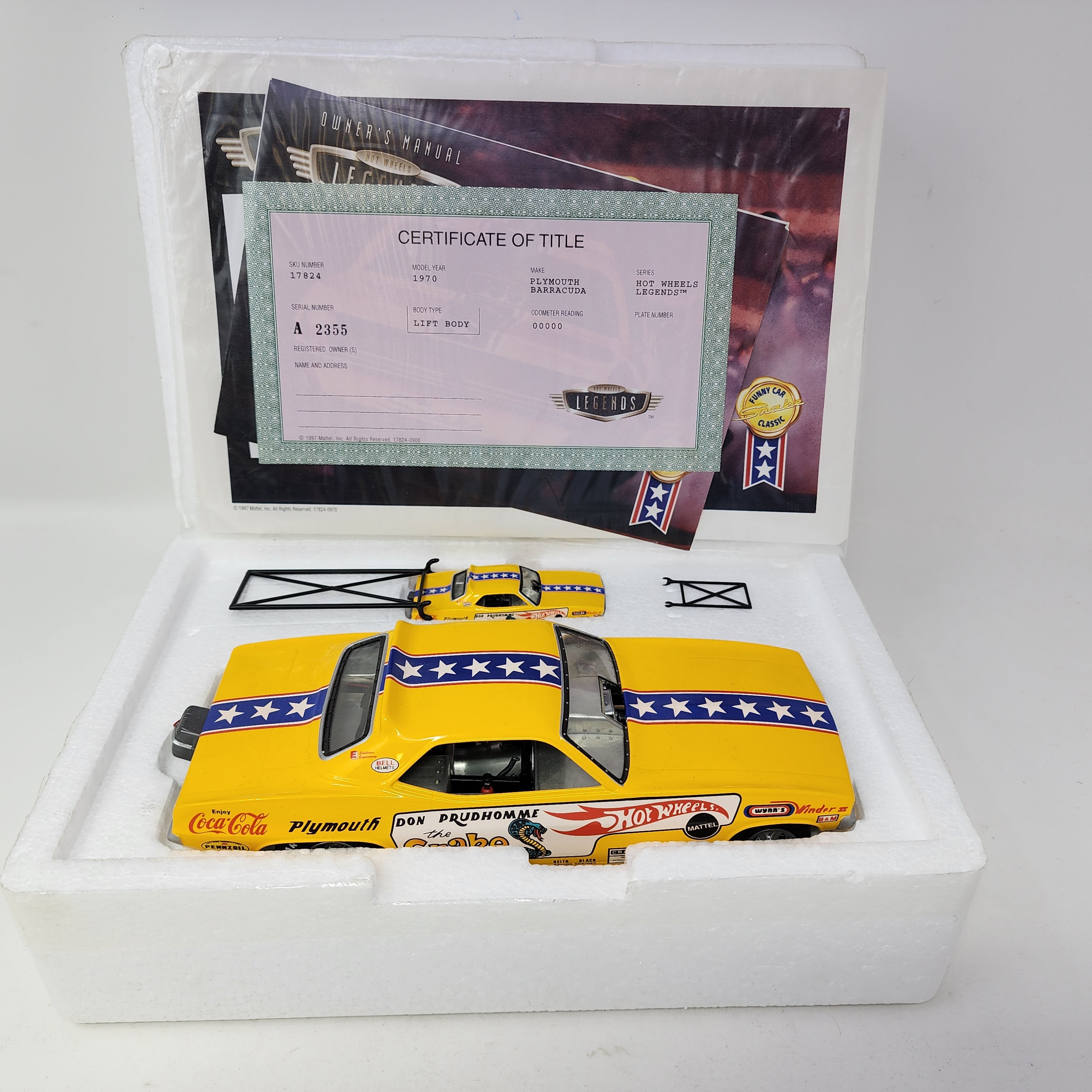 Hot Wheels Legends Funny Car '70 Plymouth Barracuda Snake 1/24 Scale & 1/64 Scale (Copy)、mySite、hgirdovlk