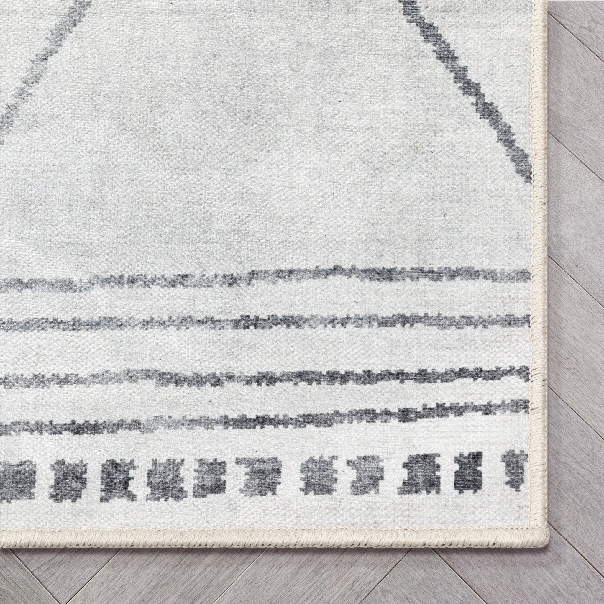 Bryn Moroccan Lattice Trellis Ivory Grey Area Flat-Weave Rug、mySite、gigharbornorthrealestate