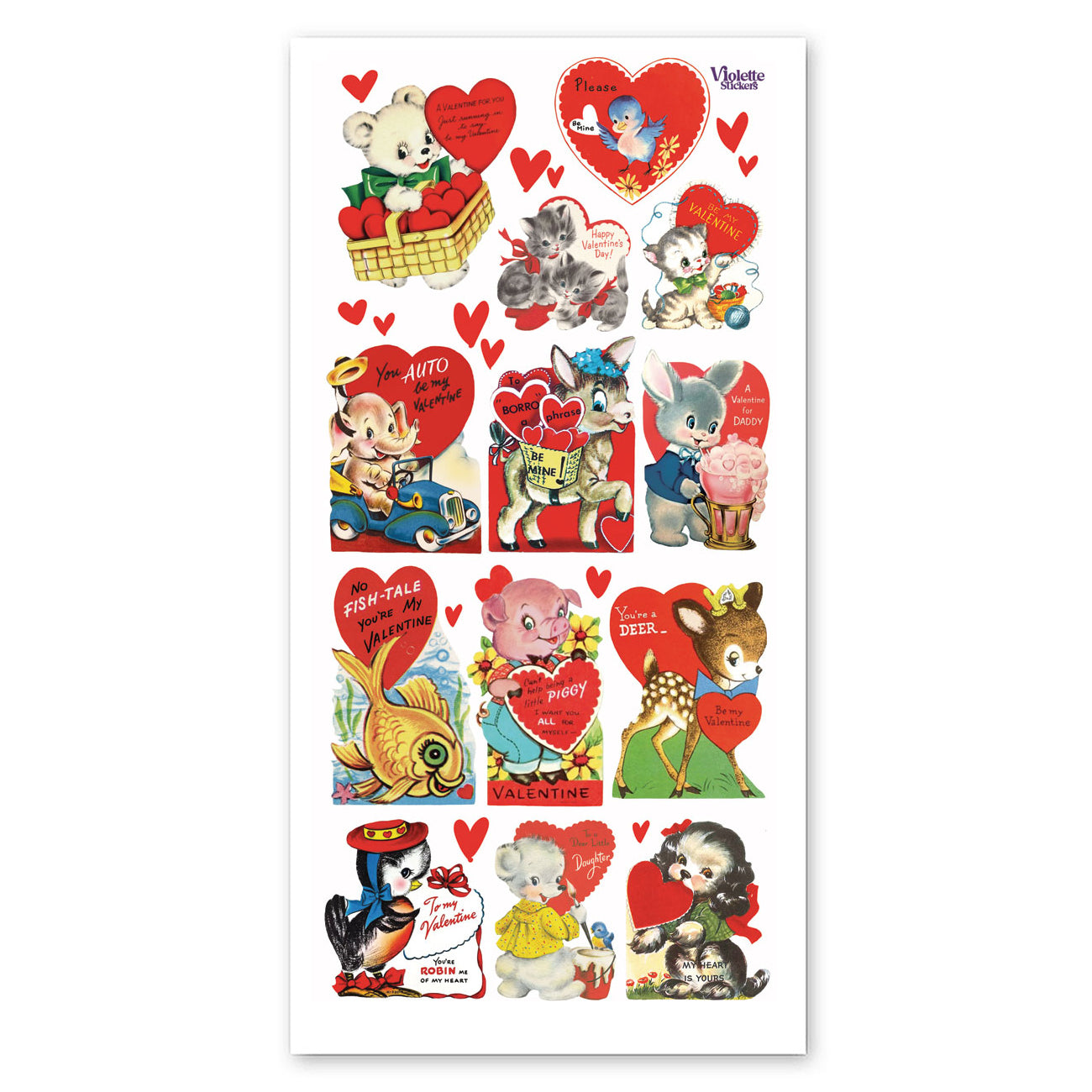  Vintage Valentines Stickers、mySite、ghnorth